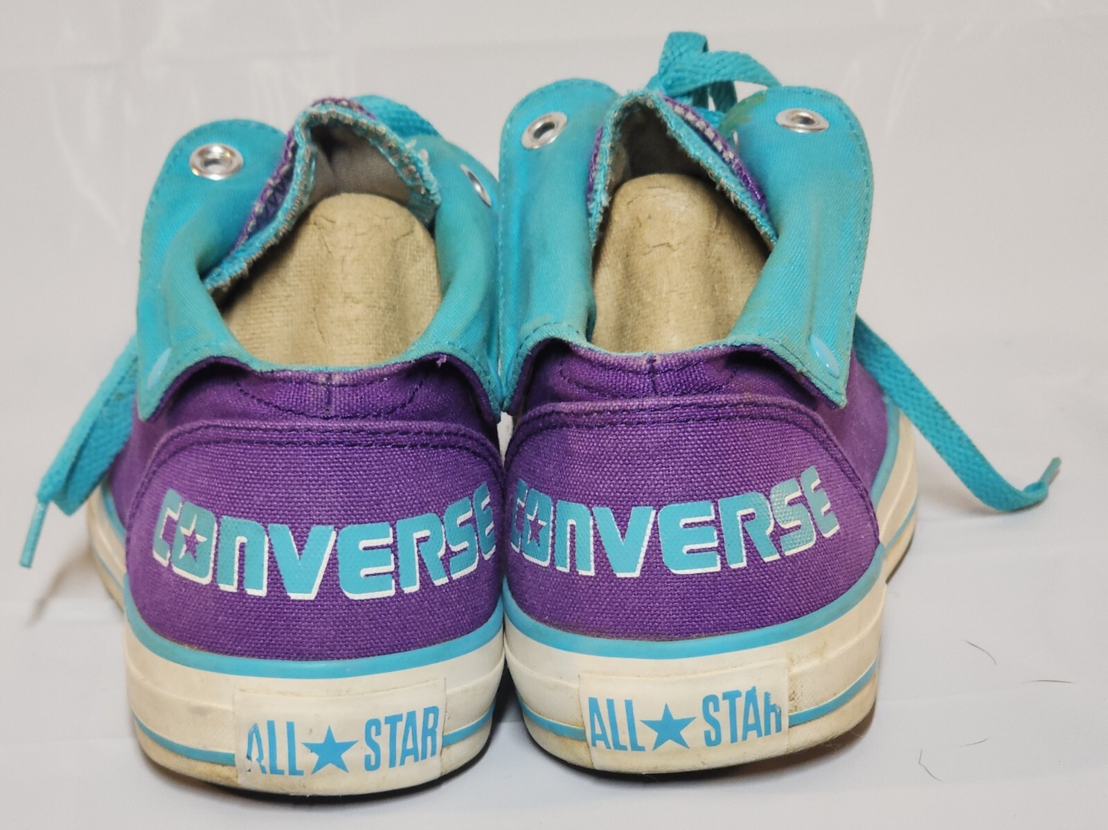 Converse All Star Snap Low Top Size 9.5 Teal and Purple (men’s size 7.5)