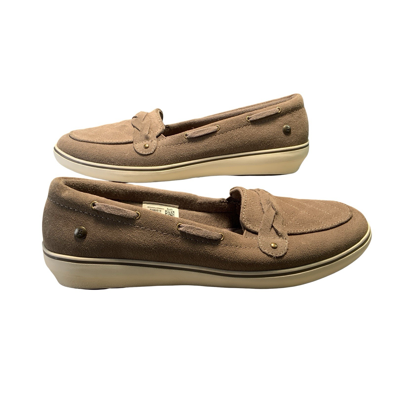 Grasshoppers Keds Size 8.5 Women Brown Suede Loafer Sneaker Boat Shoe