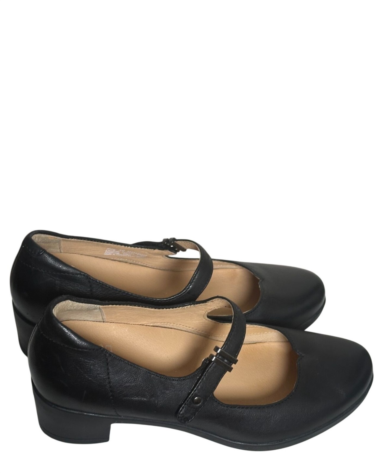 Dansko Black Leather Upper Mary Jane Comfort Shoes Arch Support Size 39 Low Heel