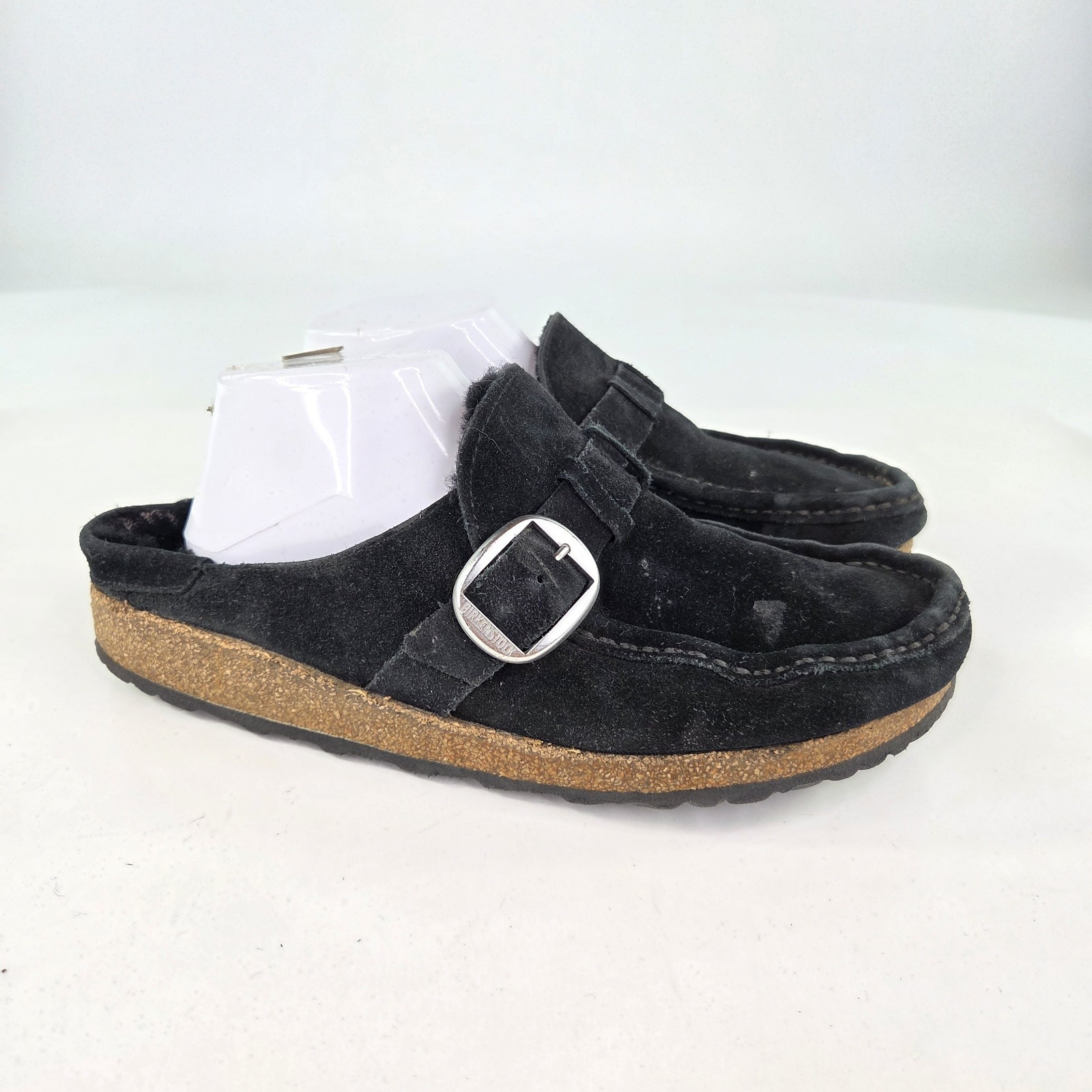 Birkenstock Buckley clogs US 10 Women’s Black Suede Slip-On Footbed Germany Shoe