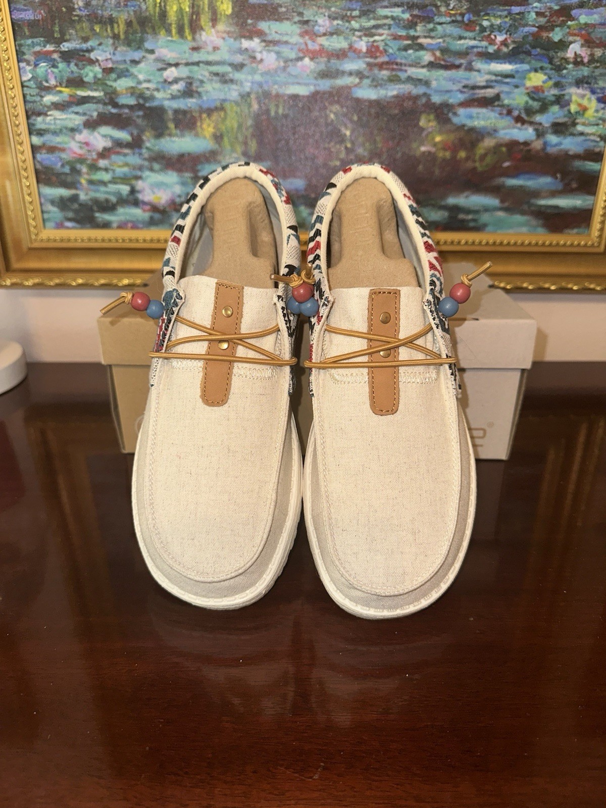 Hey Dude Women’s Ellie Festival Joshua Tree Slip-On Canvas Casual Shoes Sz 8