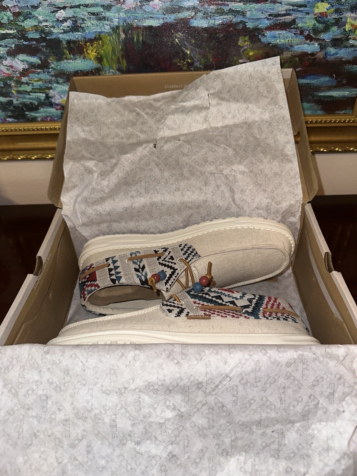 Hey Dude Women’s Ellie Festival Joshua Tree Slip-On Canvas Casual Shoes Sz 8