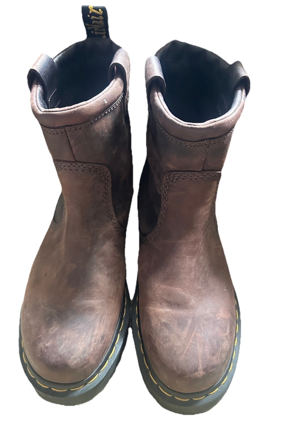 Dr. Martens LA004 Brown Leather Slip-On Ankle Boots Men’s 7 Women’s 8 UK 6 EU 39