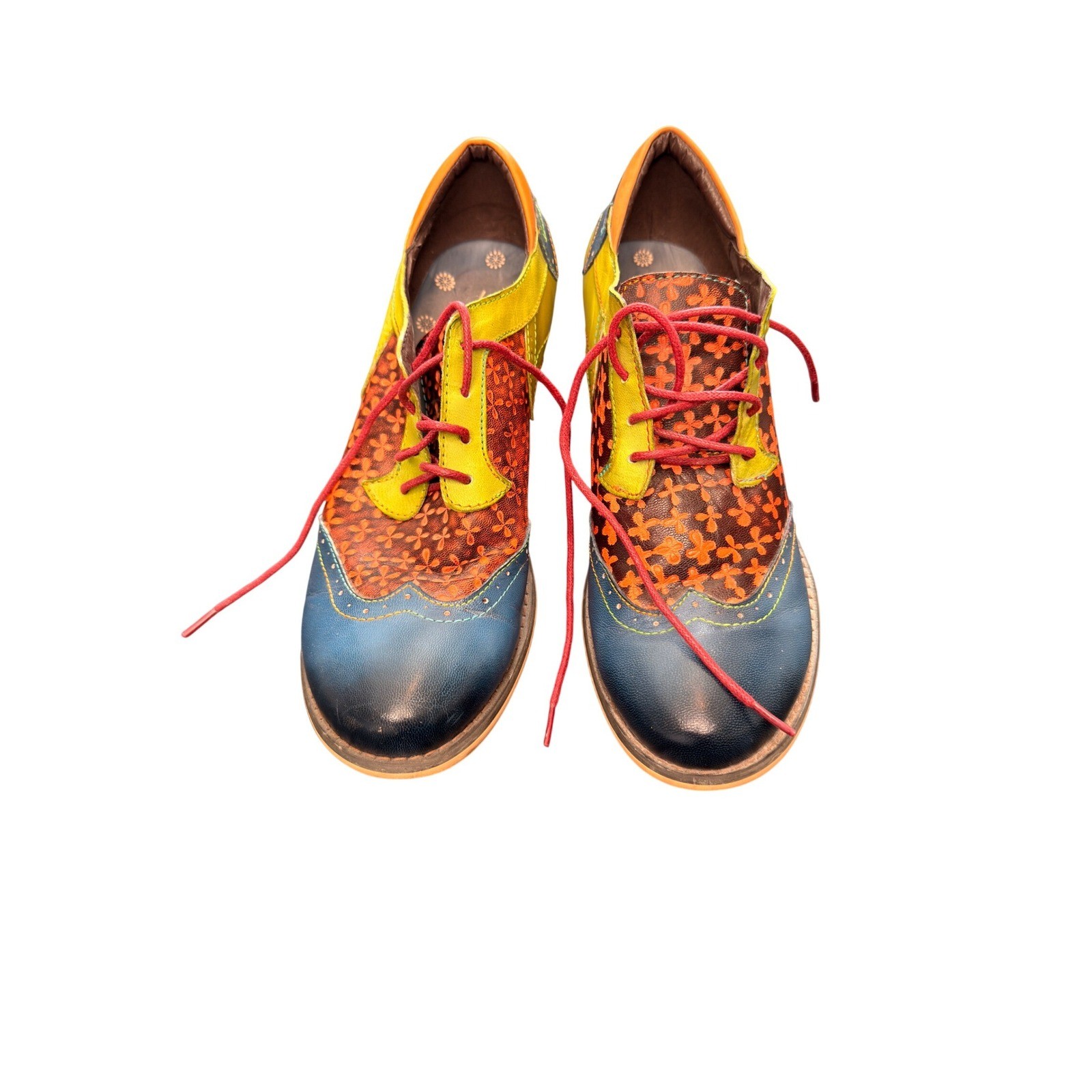 Luckyiu Iliyah Shoes Colorful Oxford Shoes Art to Wear Preppy Academia Floral