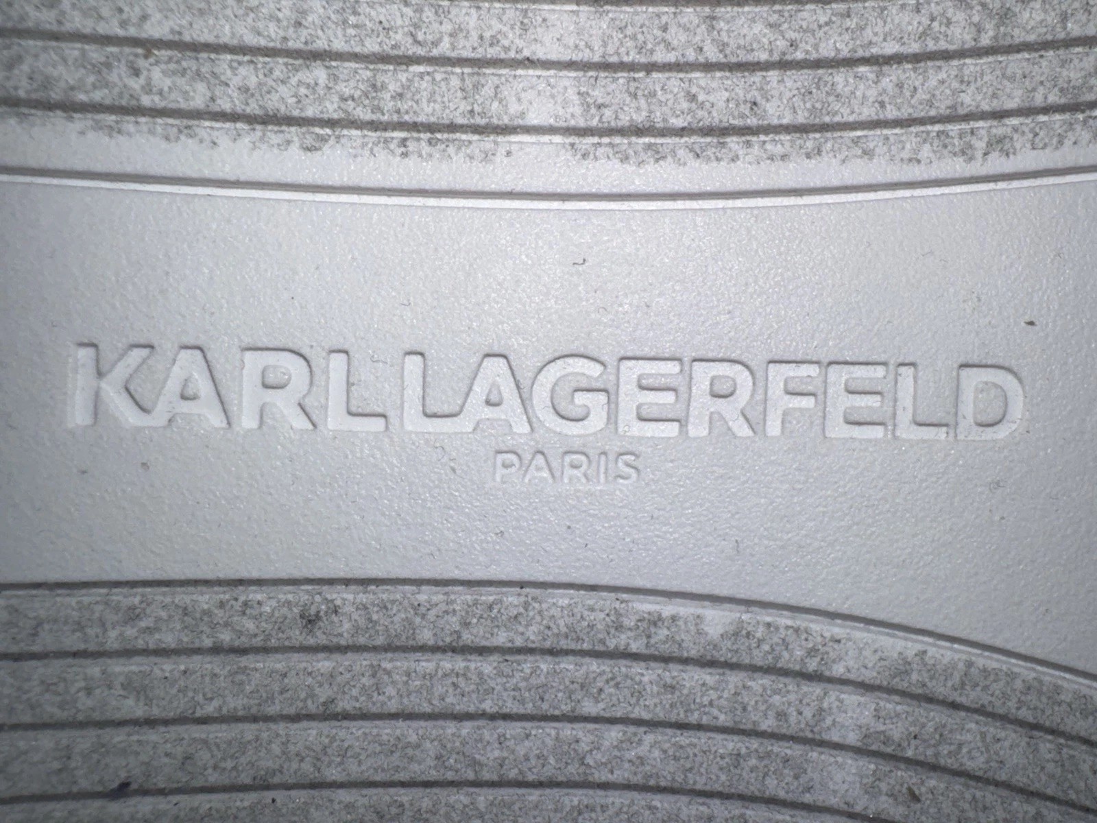 New Karl Lagerfeld Women White/Black Paris Maddish Logo Sneakers,Sz. 7; 8.5 M
