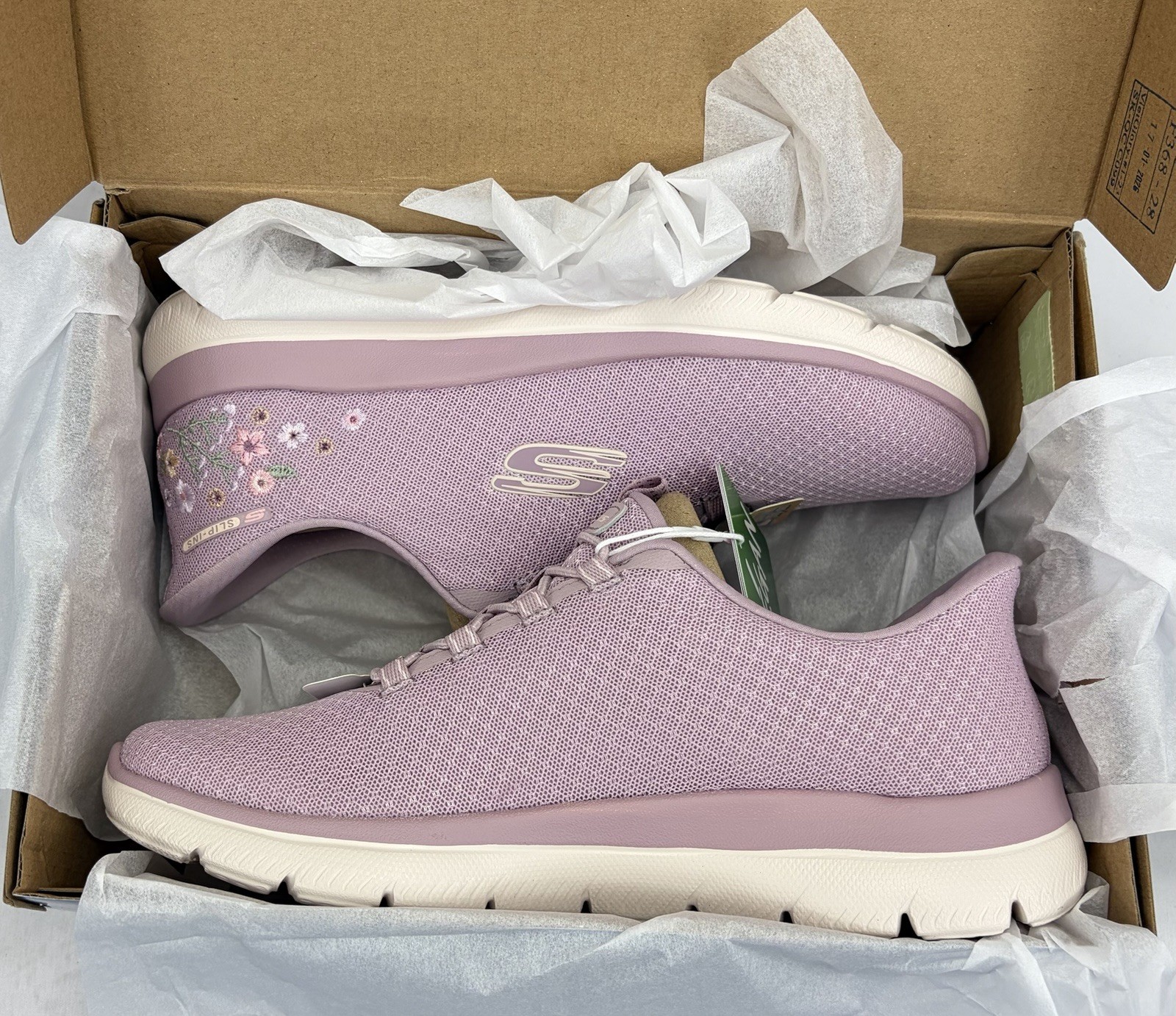 Skechers Slip-Ins Summits Spring Blossom Sneaker Shoes Mauve Women 6.5 NIB