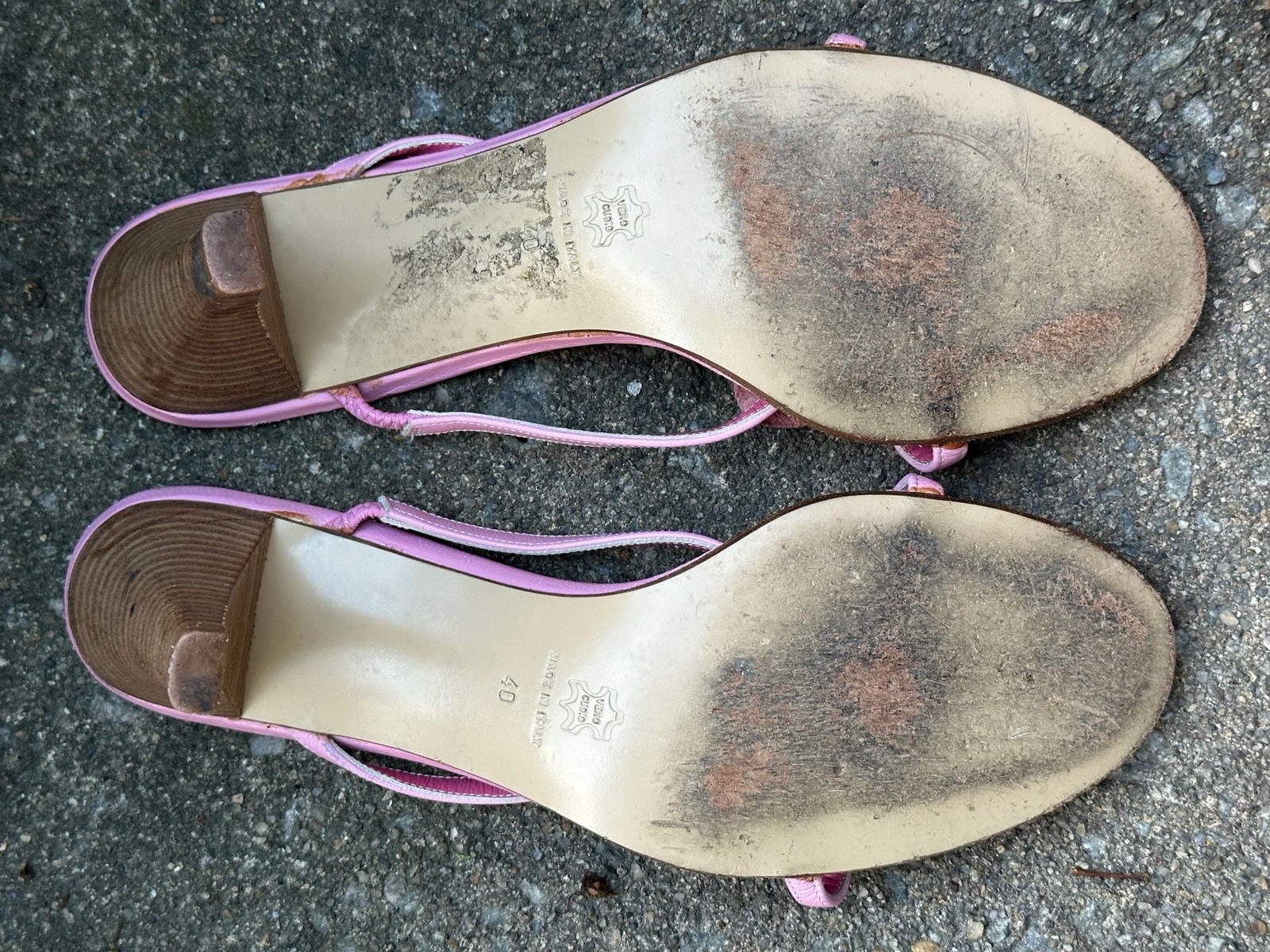 Lilly Pulitzer Pink Leather Flower Embellished High Heel Sandals, Made in Italy