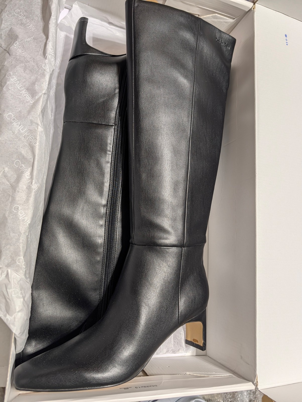 Calvin Klein Caterine Women’s Black Zip Boots 8.5 New in Box MSRP $249