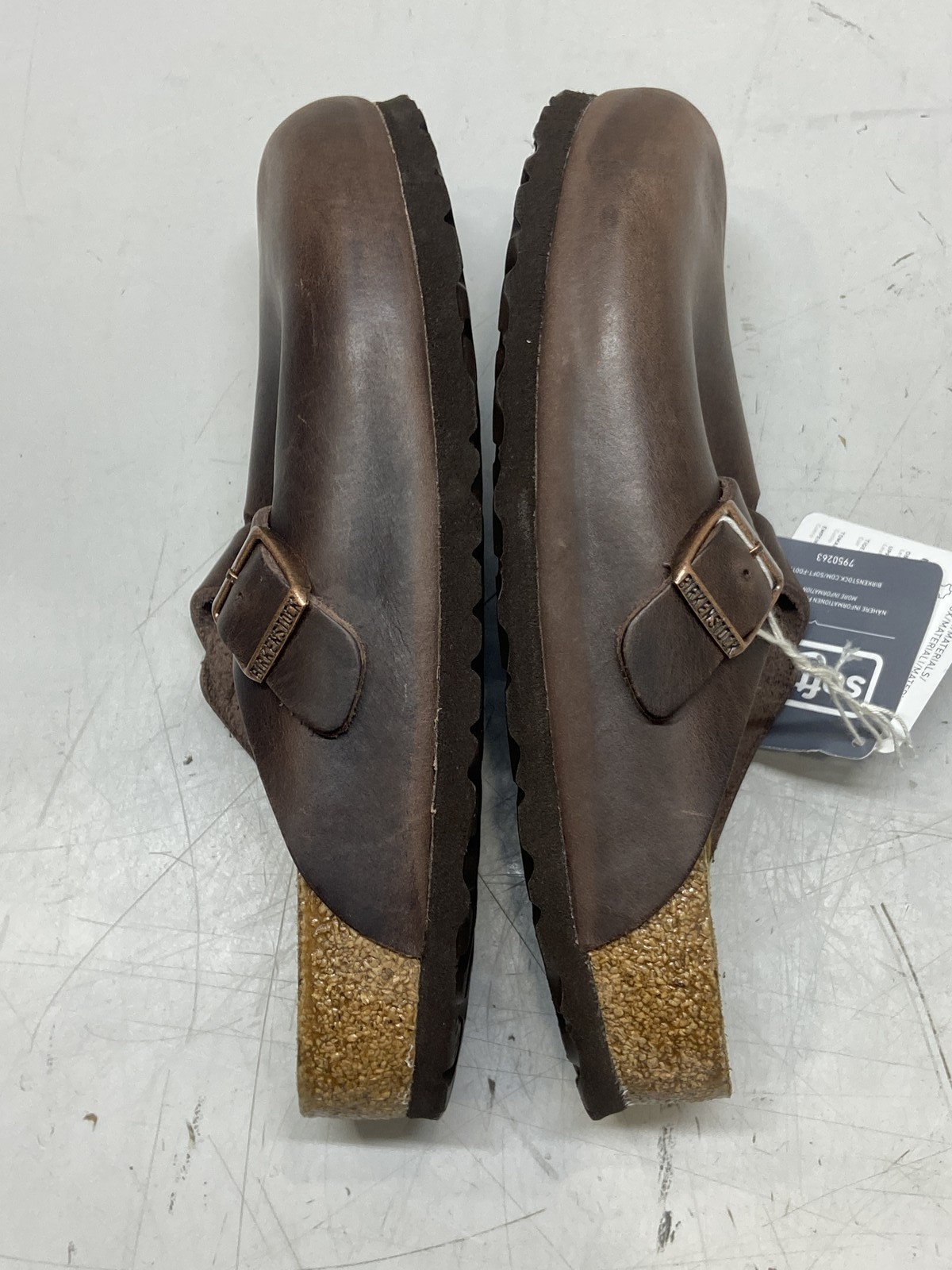 Birkenstock Boston Oiled Leather Clog Unisex W8, M6 In Habana