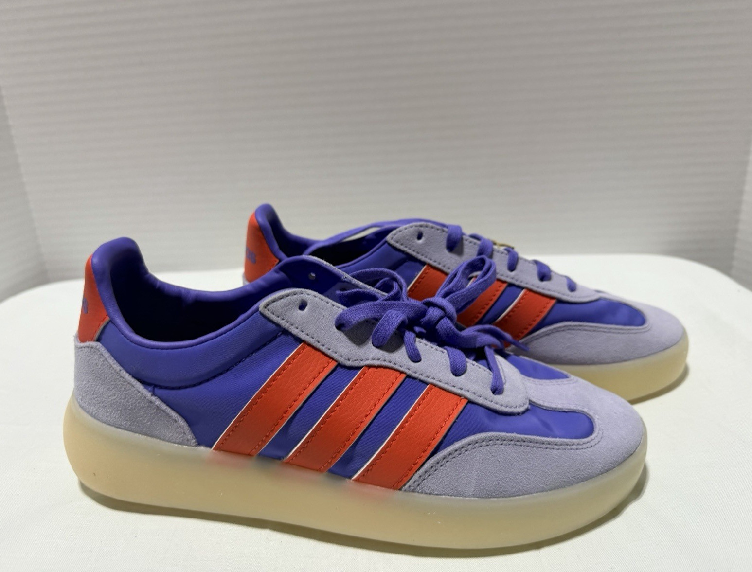 adidas Barreda Decode Men’s Low Top Lace Up Tennis Sneakers Purple/Orange JI2323