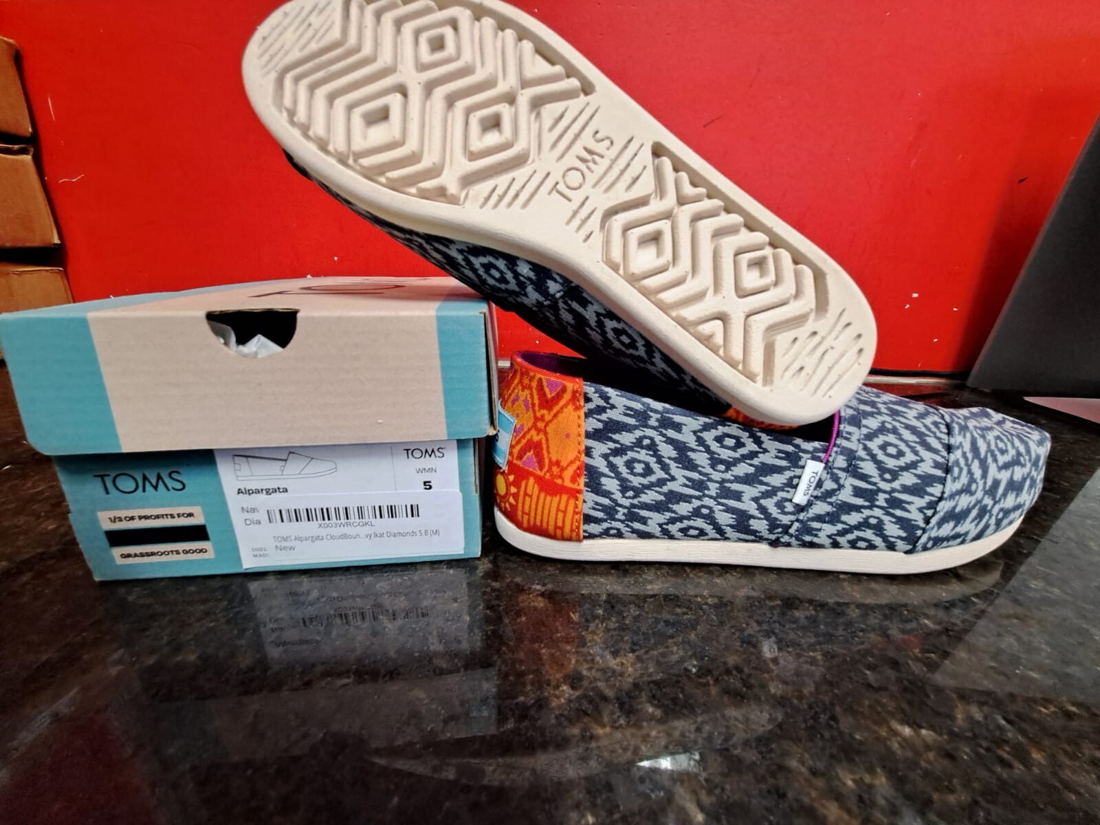 Toms alpargata Women Alpargata Ikat Diamonds Size 5