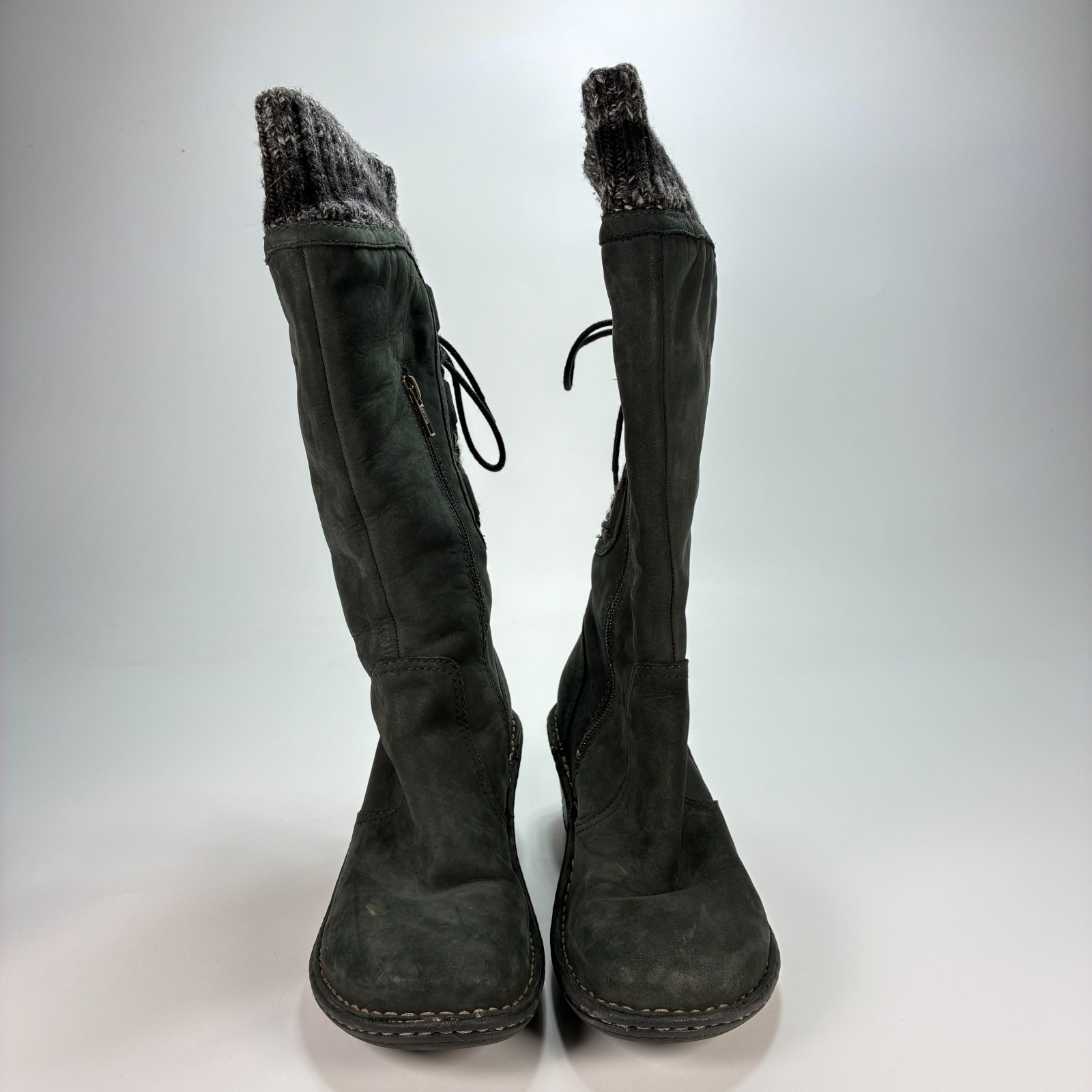 UGG Australia Skylair Black Gray Winter Wedge Mid Calf Boots 1936 Women’s Size 7