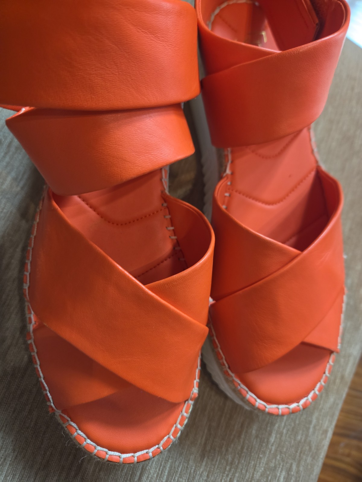 Franco Sarto Sienna Platform Wedge Sandal US 11 Orange