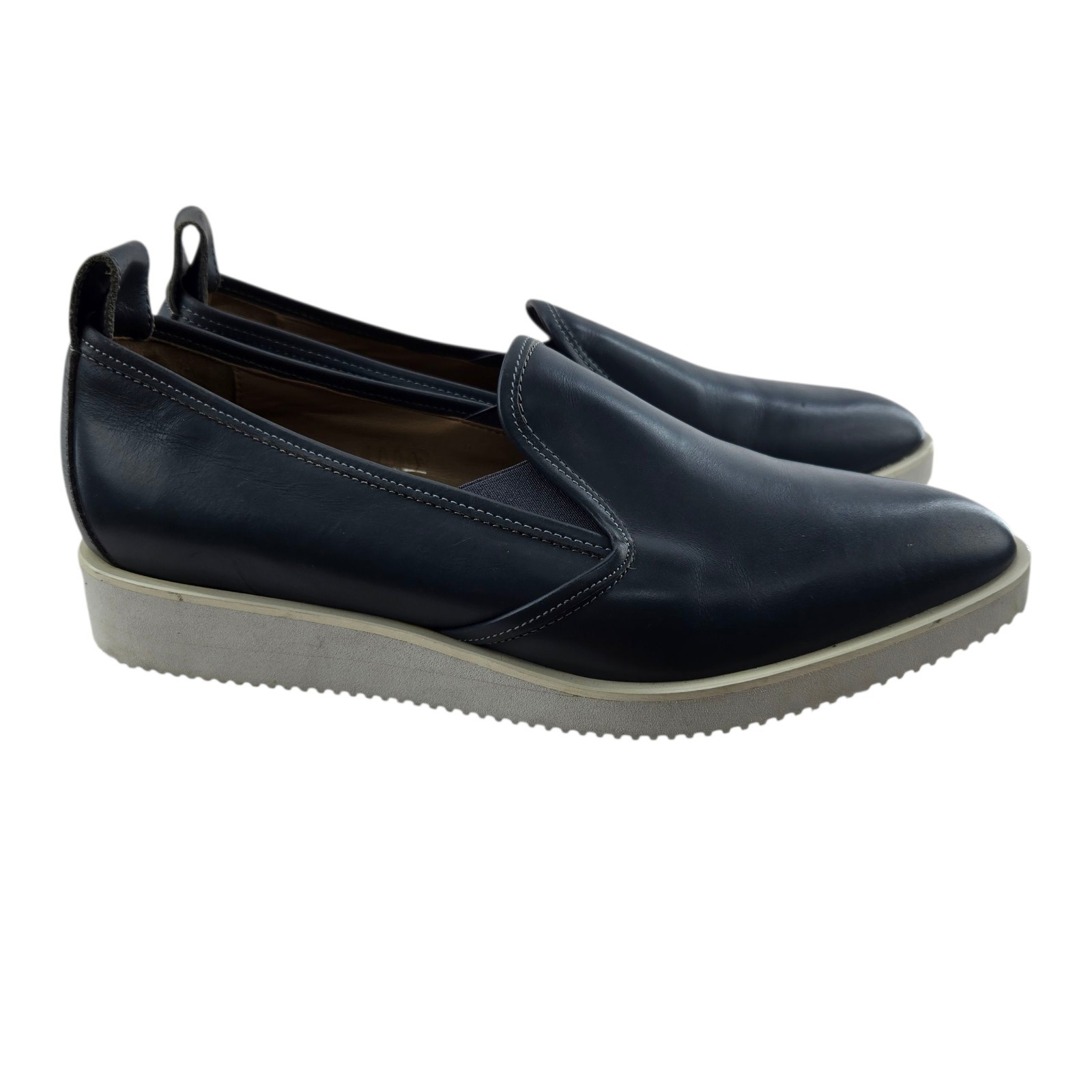 Everlane Shoes Womens 11 The Street Shoe Blue Leather Loafer Sneakers Semi-Point