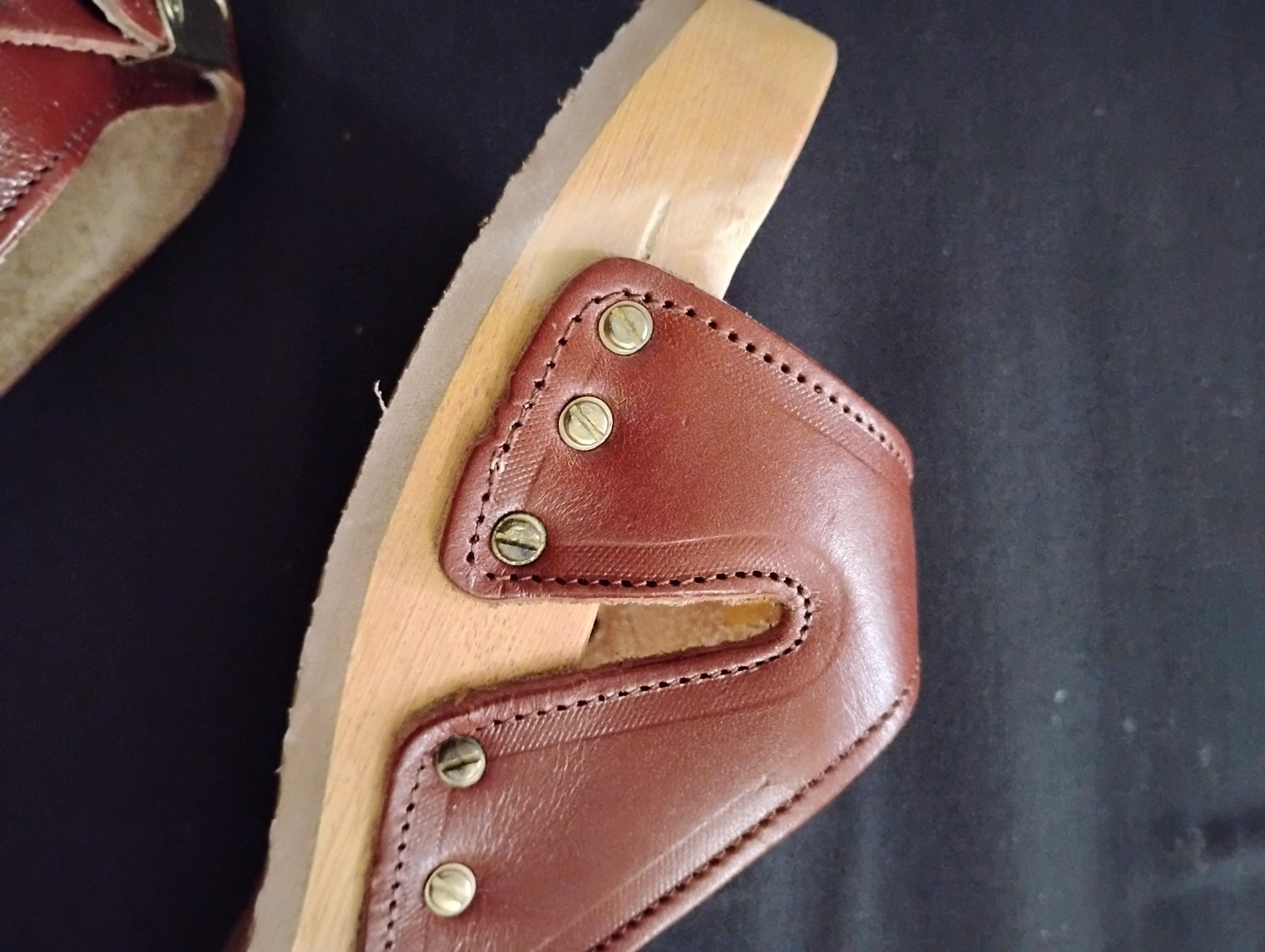 Dr. Scholl’s NEW Original Wood,Wooden Platform Slide Sandals Size 7 M Italy