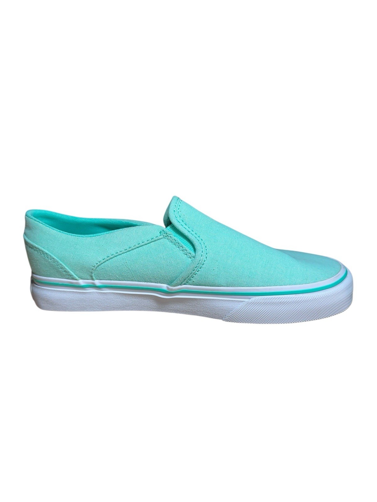 Vans Classic Slip-On Aqua Sea Foam Green Canvas Skate Shoes Womens 6.5