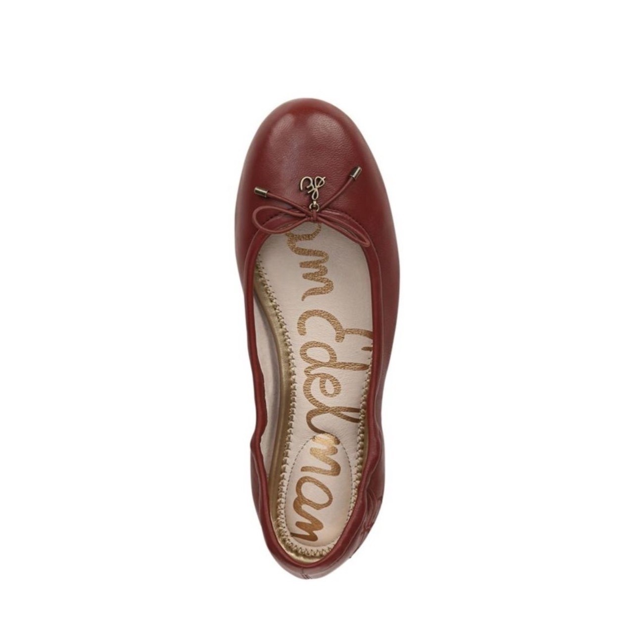 Sam Edelman Felicia New Burgandy Leather Ballet Flats New!