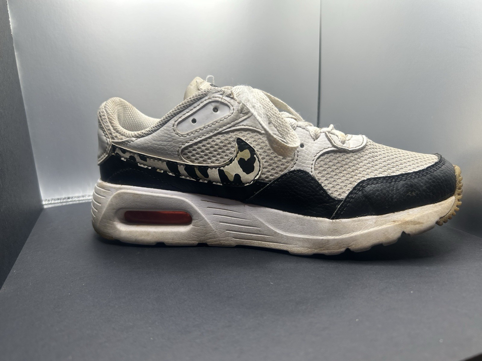 Nike Air Max SC Low Top Lace Up Sneaker White/Black Leopard DZ5200-100