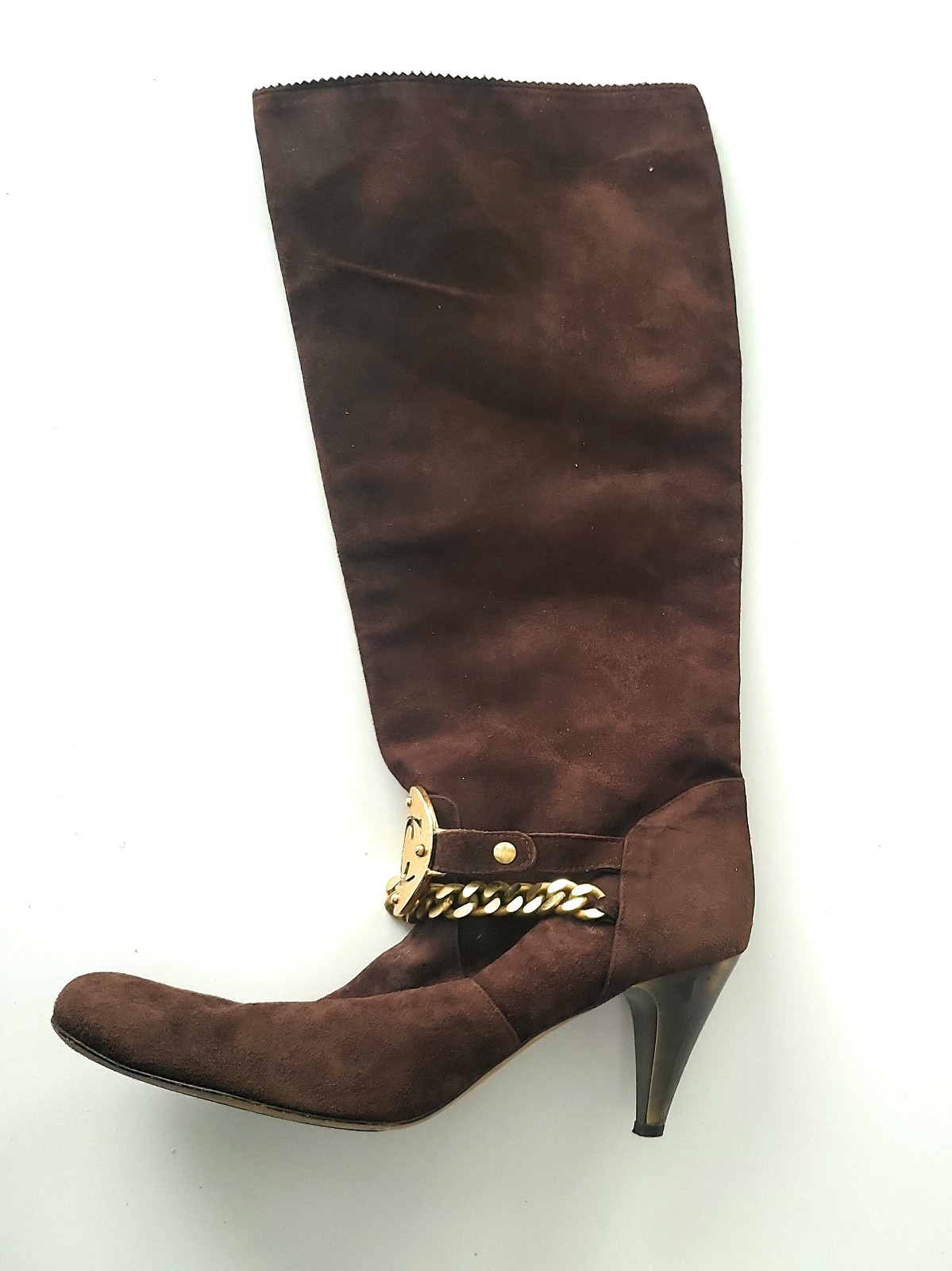 Just Cavalli Brown Suede Knee High Boot. Size 41 Women’s