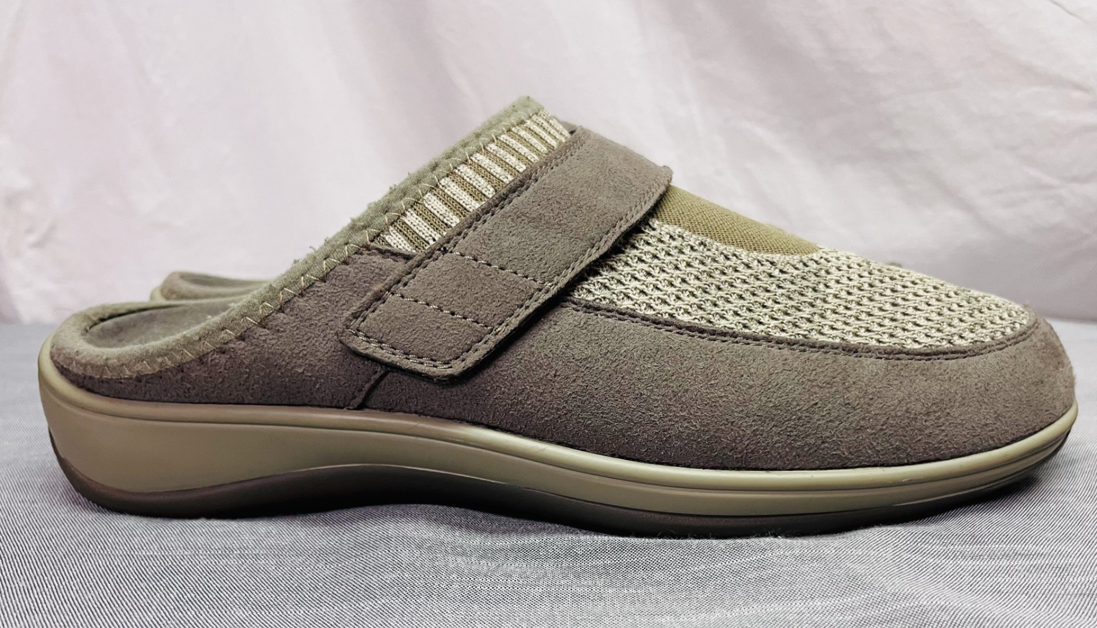Orthofeet Louise Women’s 9.5 D WIDE Orthopedic Clog Shoes Gray Adjustable Strap