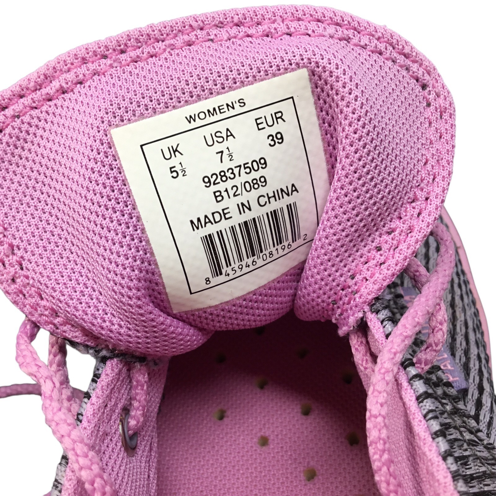Palladium Slim Oxford Woven Sneakers Pink Black Womens Size 7.5 Lace Up Lug Sole