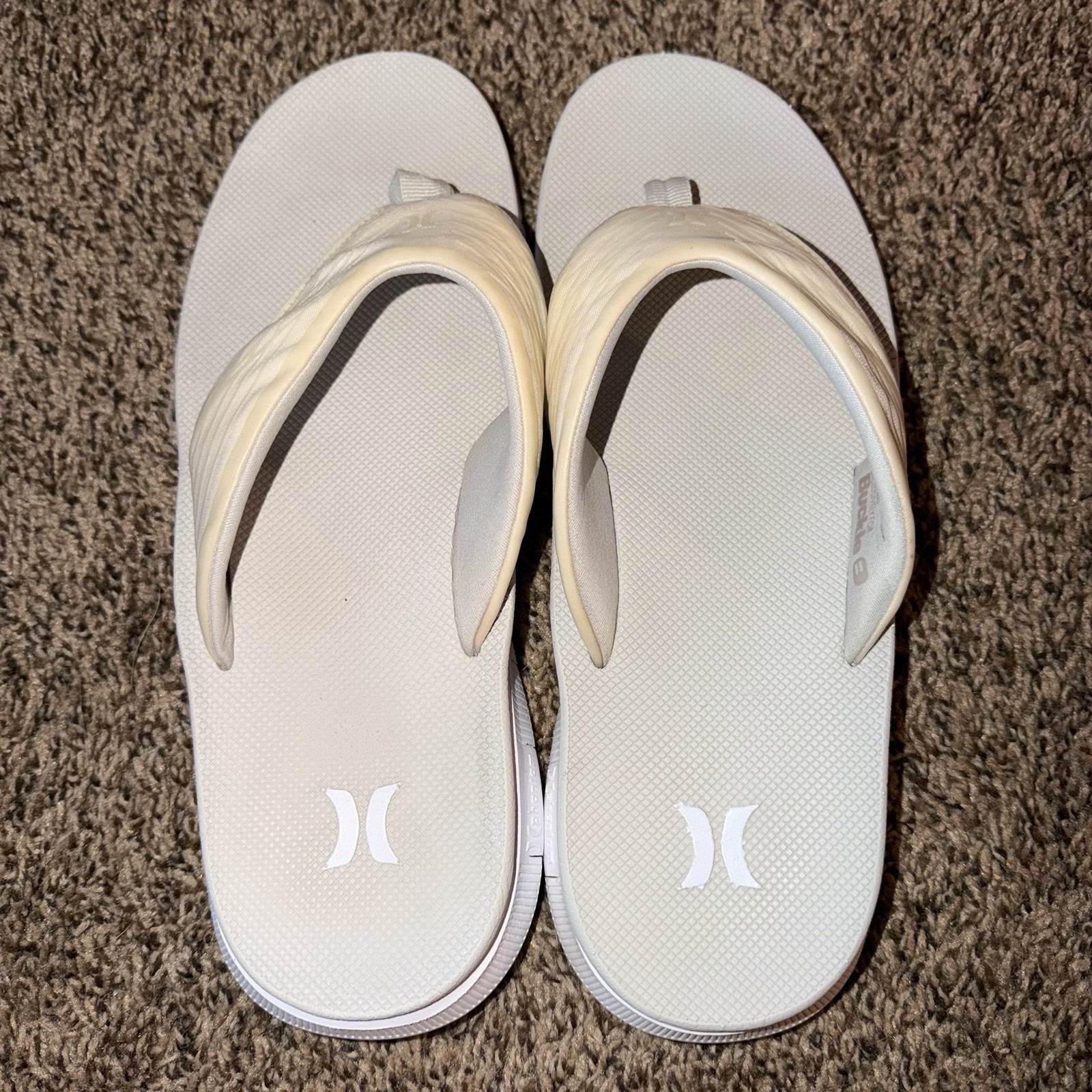 HurleyXNike Phantom Gray/White Flip Flop Sandals Men’s US 11.5