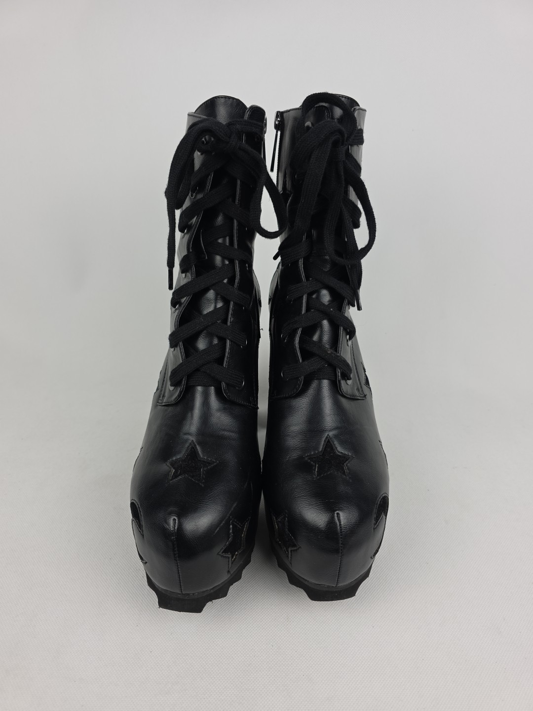 Killstar Platform Witch Goth Punk Boots Black Moon Stars Womens Size 10