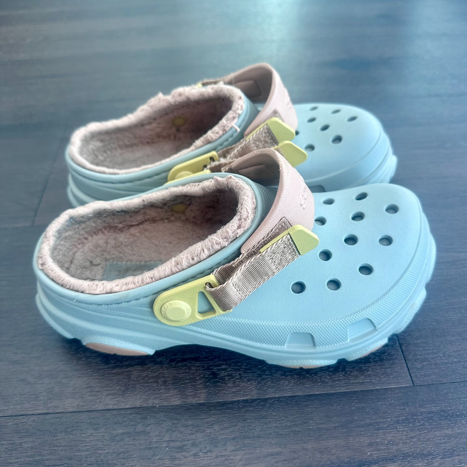 CROCS All-Terrain Lined Clogs Womens 6 Mens 4 Traction Soles Adjustable Straps