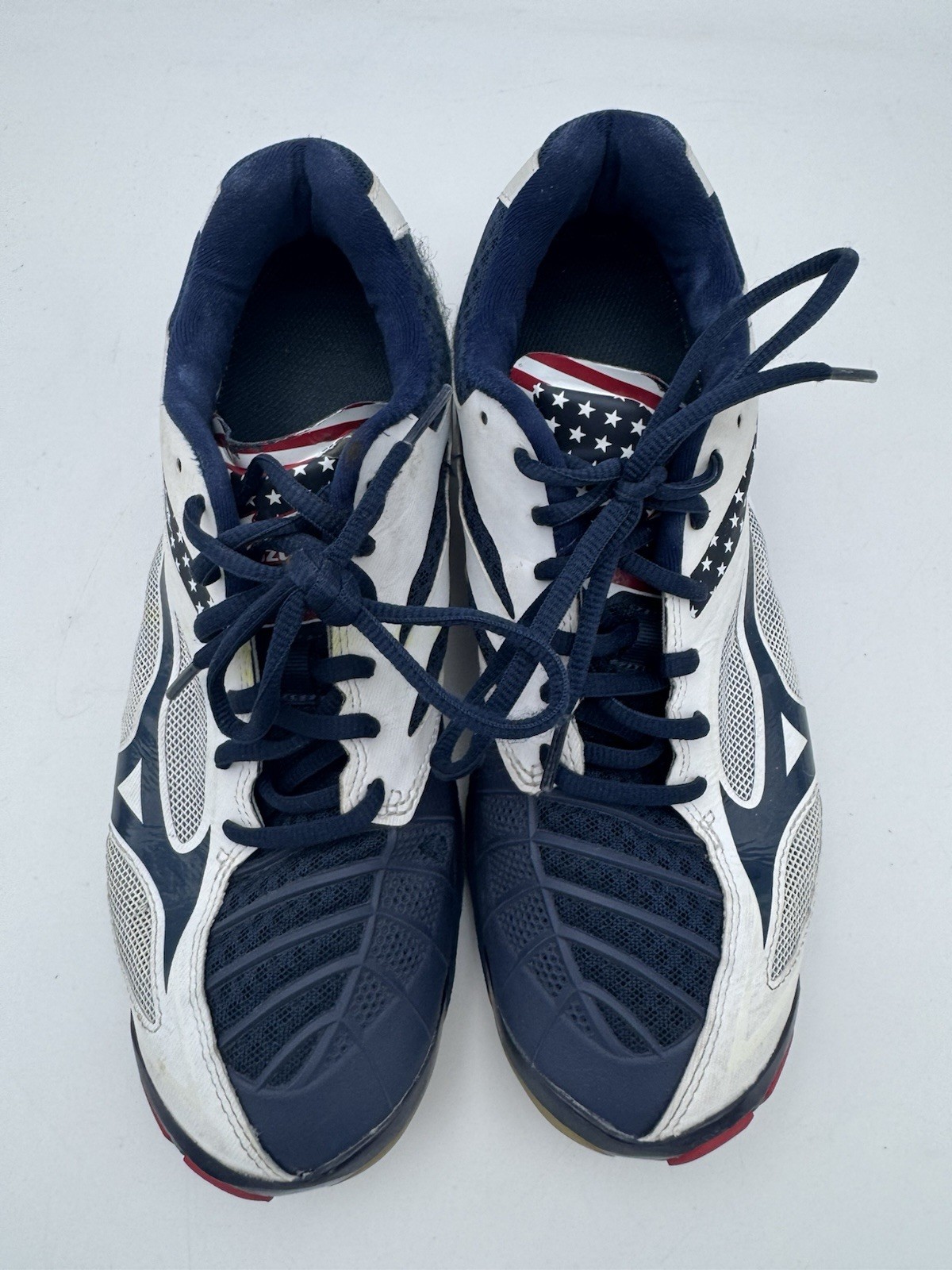 Mizuno Shoes Women’s Wave Lightning Z3 USA Volleyball Red White Blue Size 10