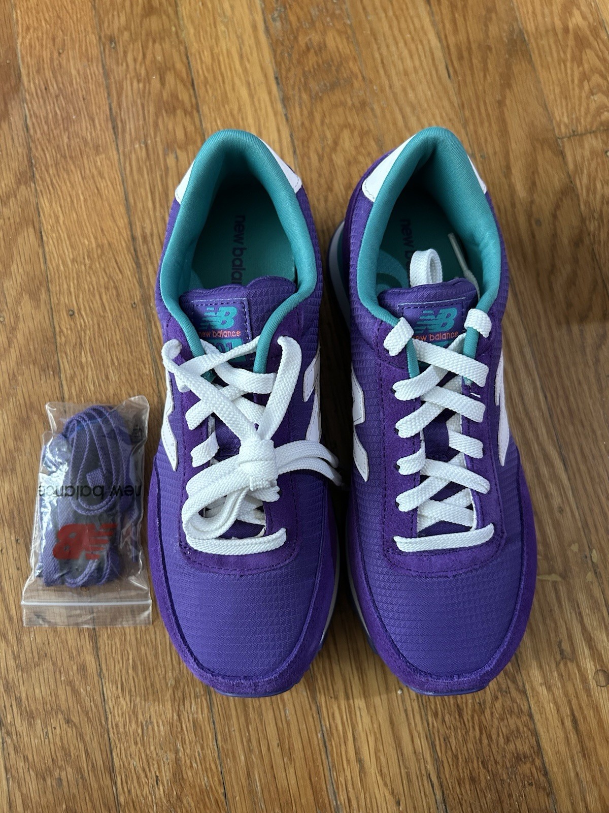 New Balance 501 Women’s Low Top Lace-Up Sneakers Purple/White/Teal Size 6.5