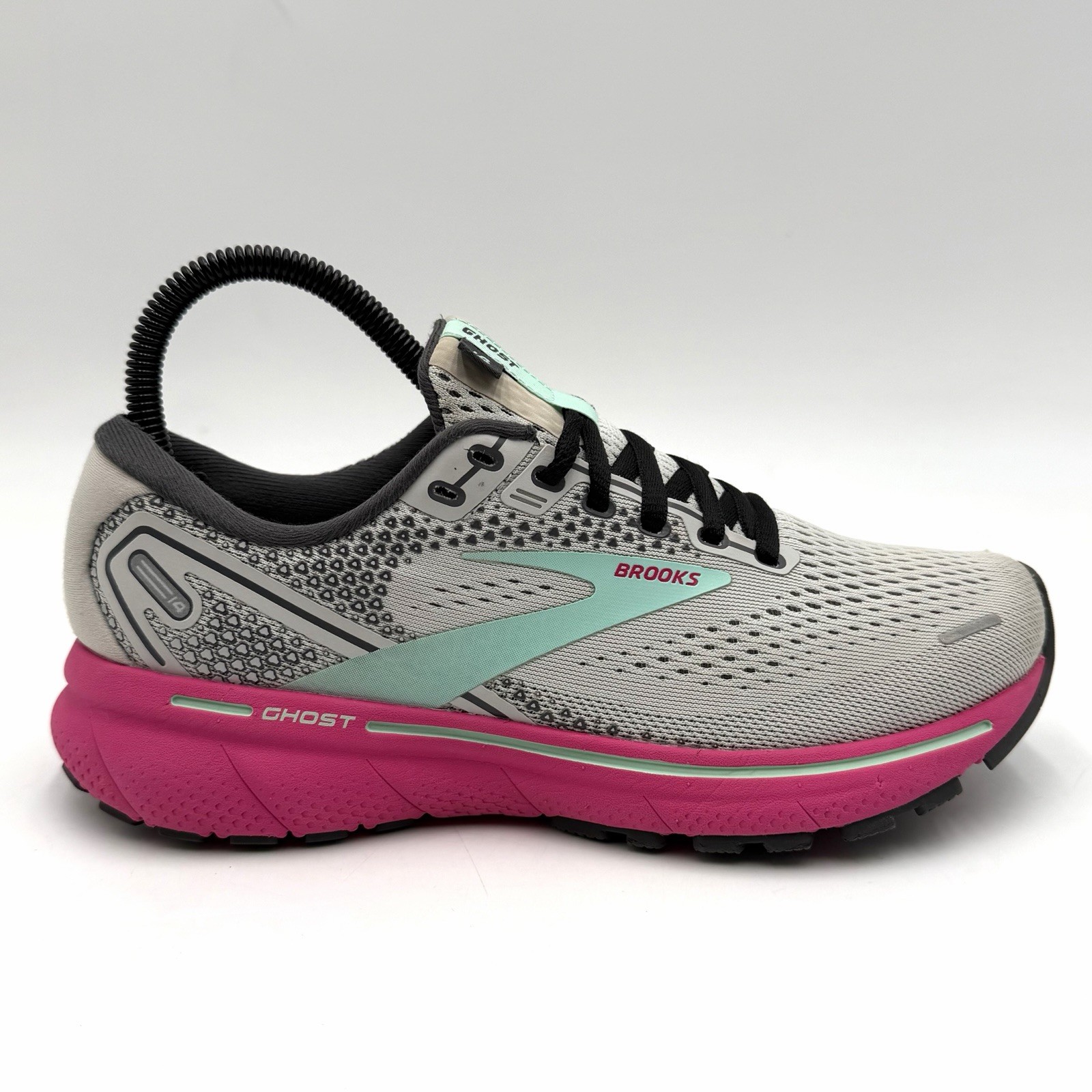 Brooks Ghost 14 Womens Size 6.5 Athletic Running Shoes Sneakers 1203561B024 Gray