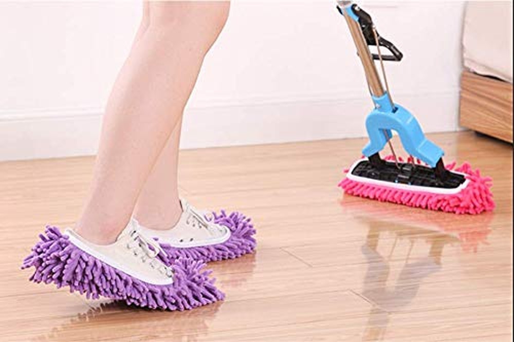 Mop Slippers Shoes 5 Pairs Microfiber Cleaning Floor Tools Washable