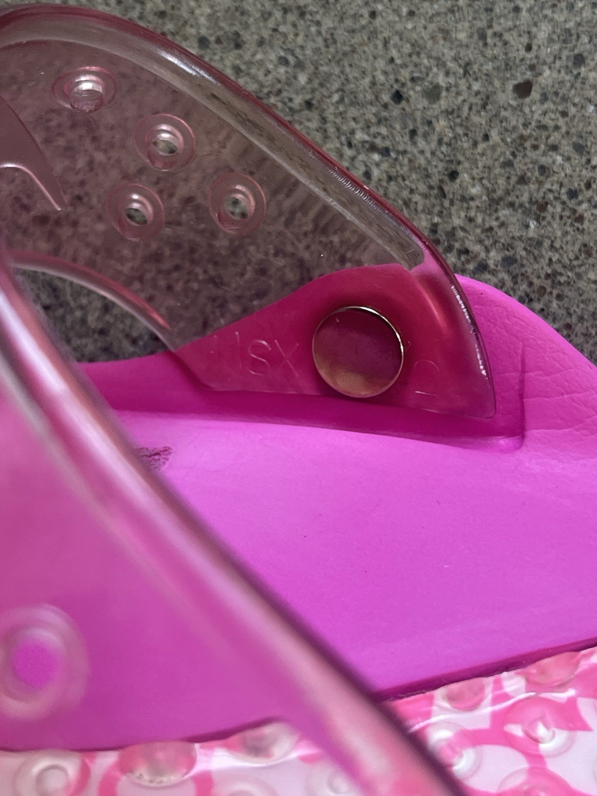 Vintage Christian Dior Galliano Diorissimo Monogram Clear Slide Sandals Pink 42
