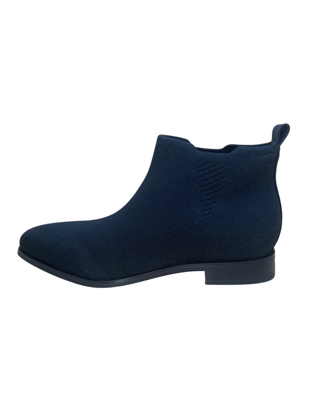 Vivaia Women’s Black Woven RPET Slip In Ankle Low Heel Booties Size 39.5