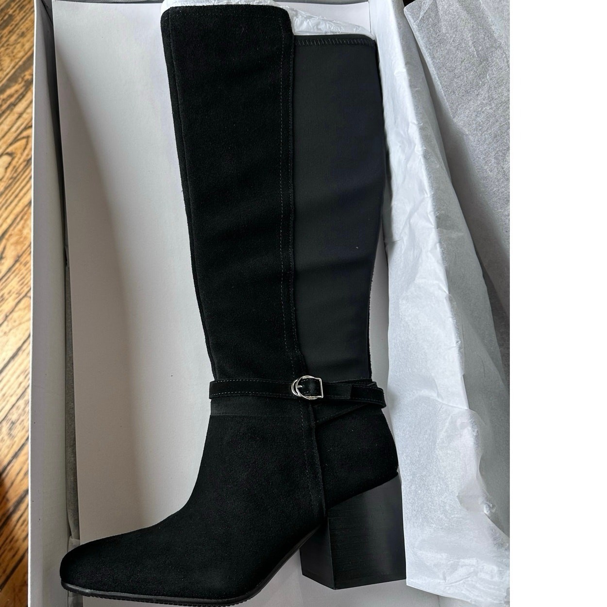 Blonde waterproof knee boots 8