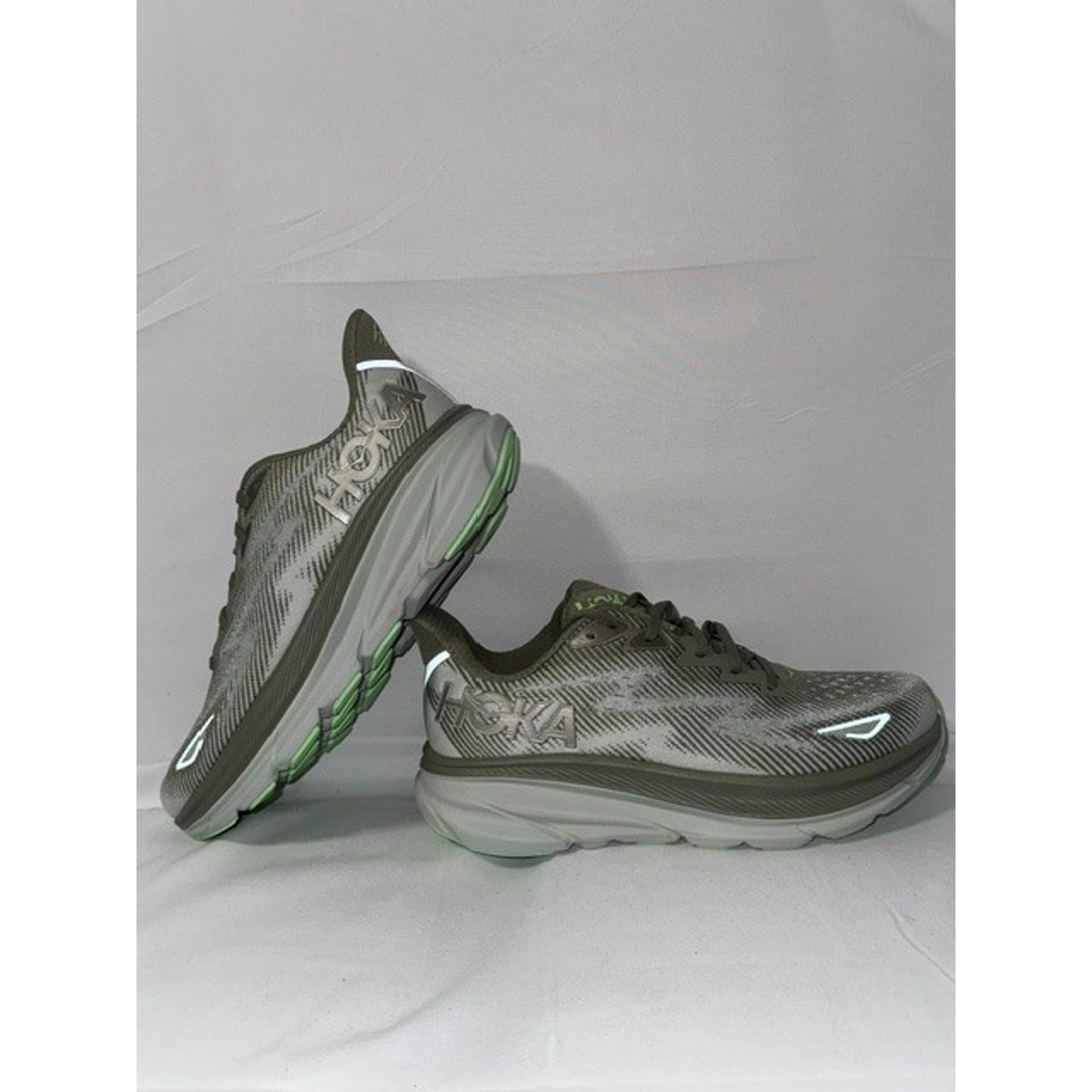HOKA ONE ONE CLIFTON 9 NIMBUS CLOUD/ICE WATER RUNNING SHOES W SIZE US 9D N332