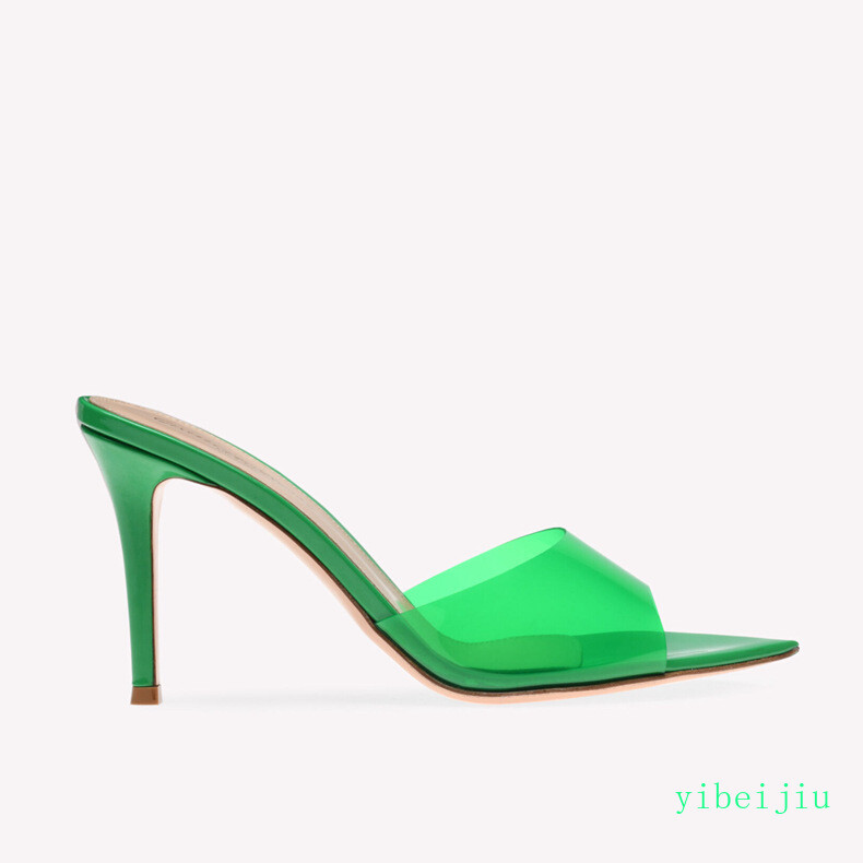 Women’s Open Pointed Toe Mules Slides Clear Party Evening Sandals Shoes Slippers