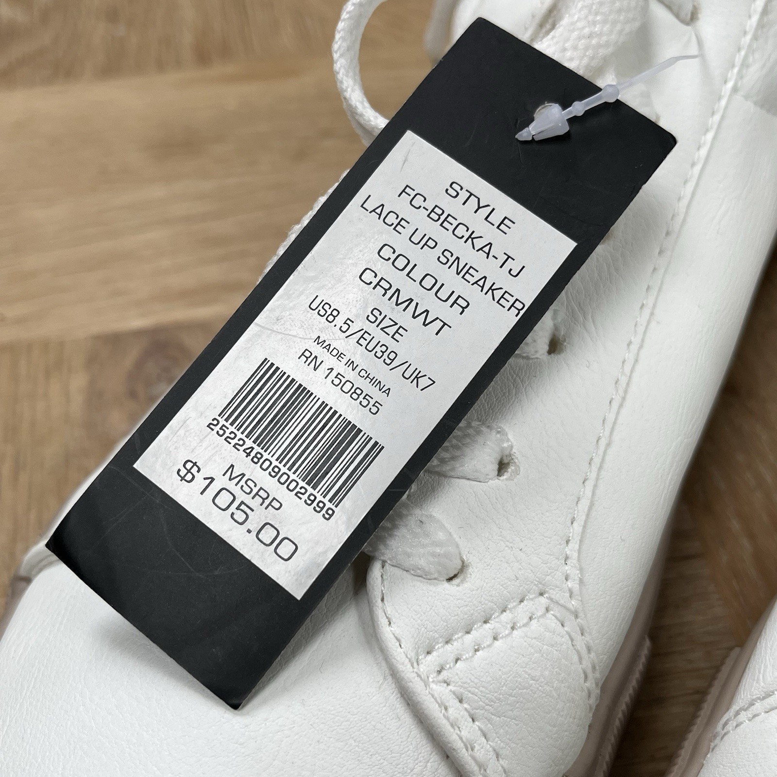 French Connection Becka Womens Sneakers White/Cream Size 8.5 New Streetwear Shoe