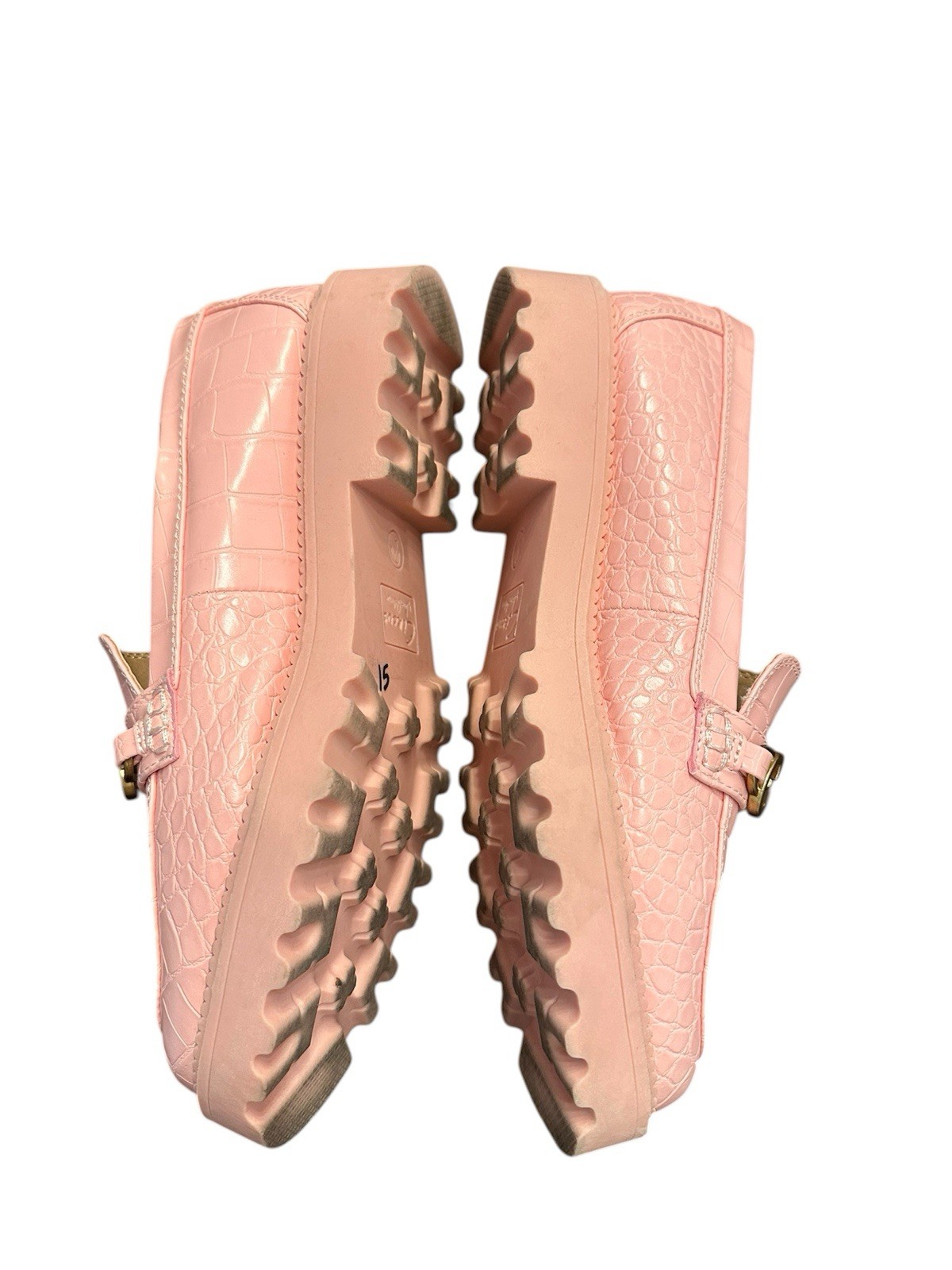 Circus by Sam Edelman Pink Crocodile Embossed Loafer Flats Women’s 9.5