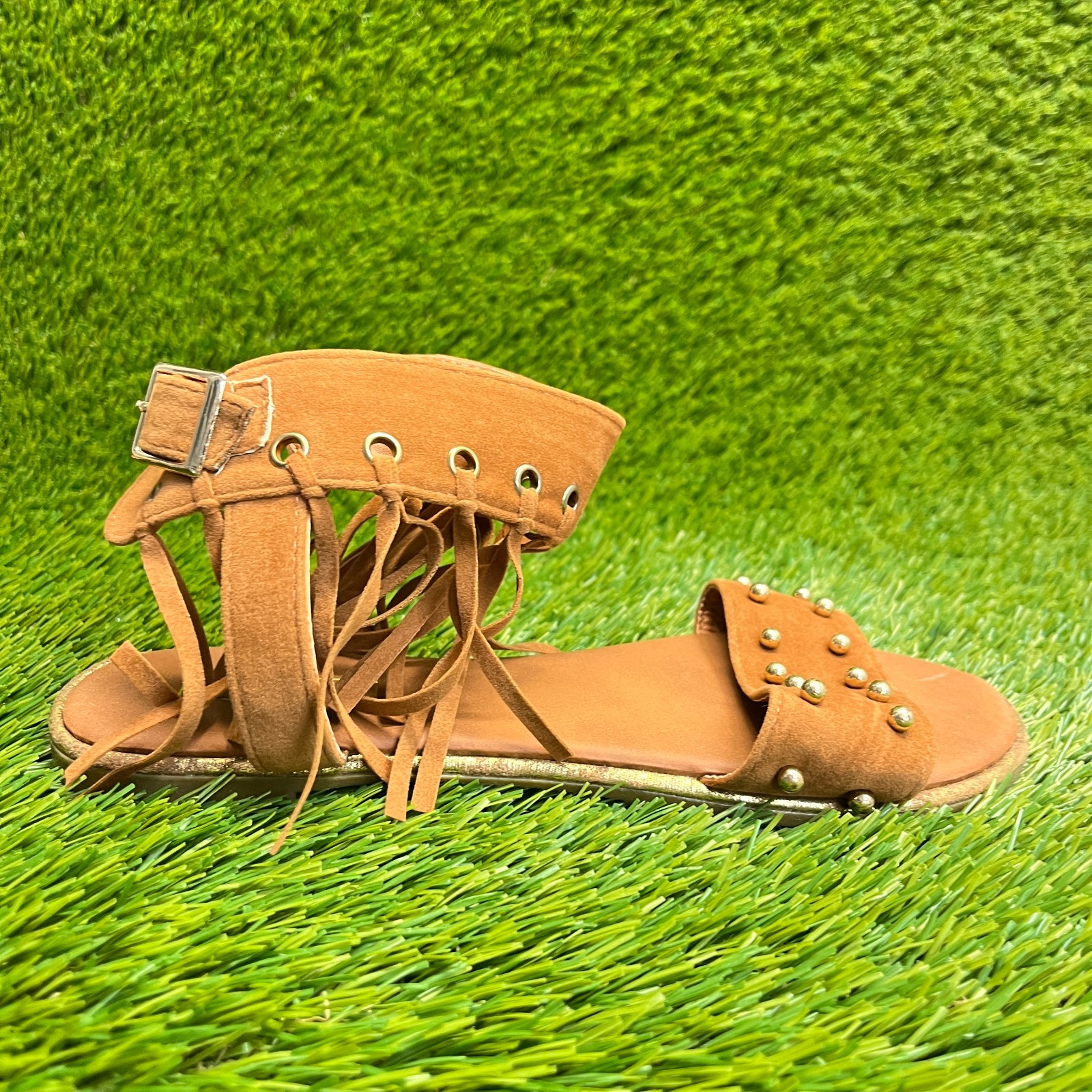 Yoki Acacia-47 Womens Size 7.5 Brown Beach Classic Outdoor Suede Flat Sandals
