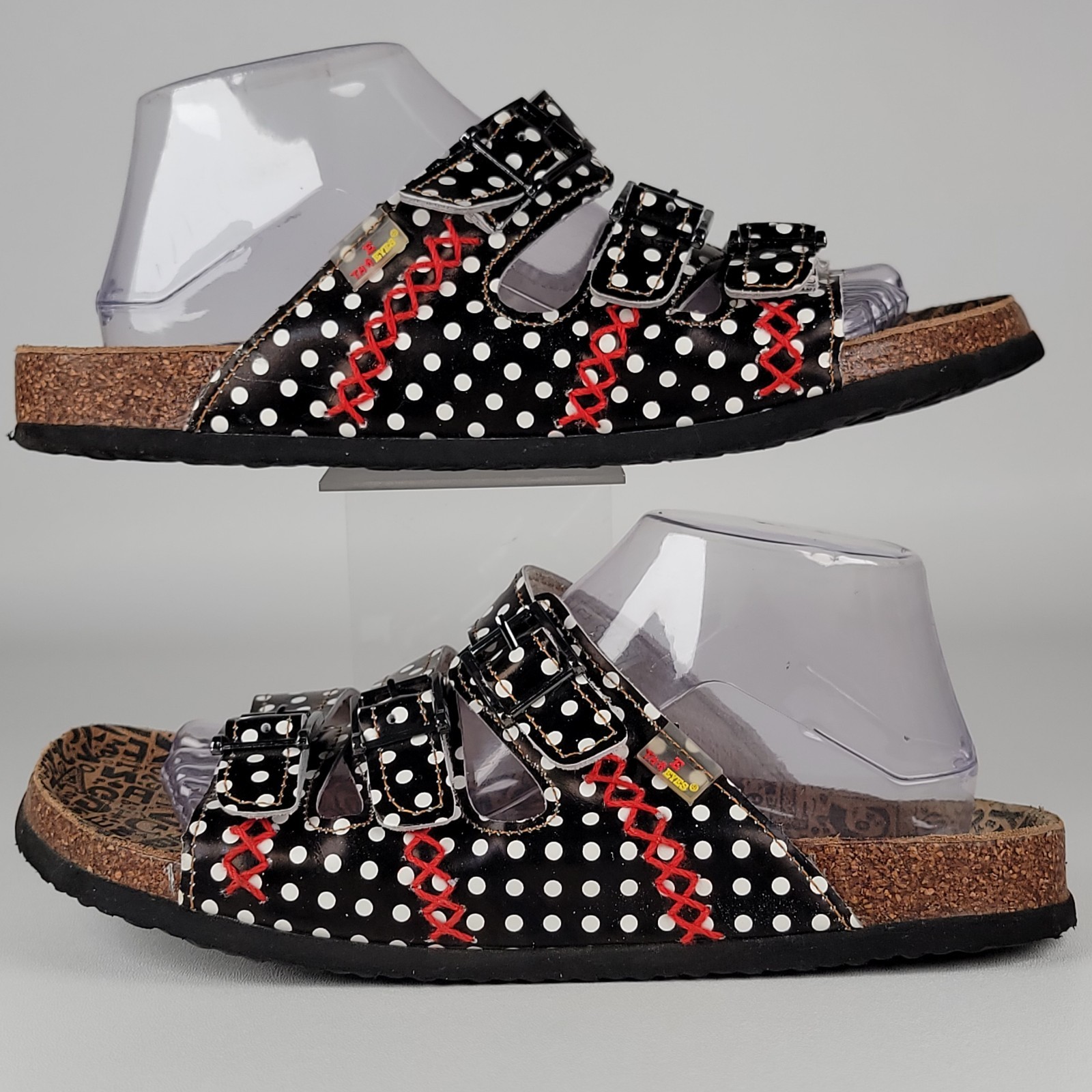 The Art Company Women’s Polka Dot Sandals Size 42 Euro Strappy Comfort Slides