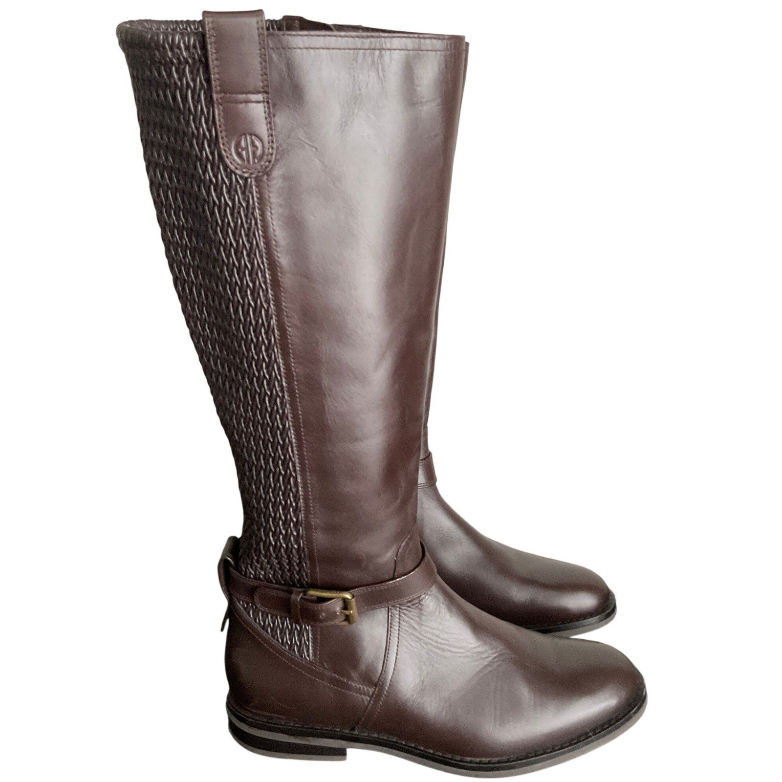 Cole Haan Womens Brown Leather Tall Riding Boots W27683 Size 7B