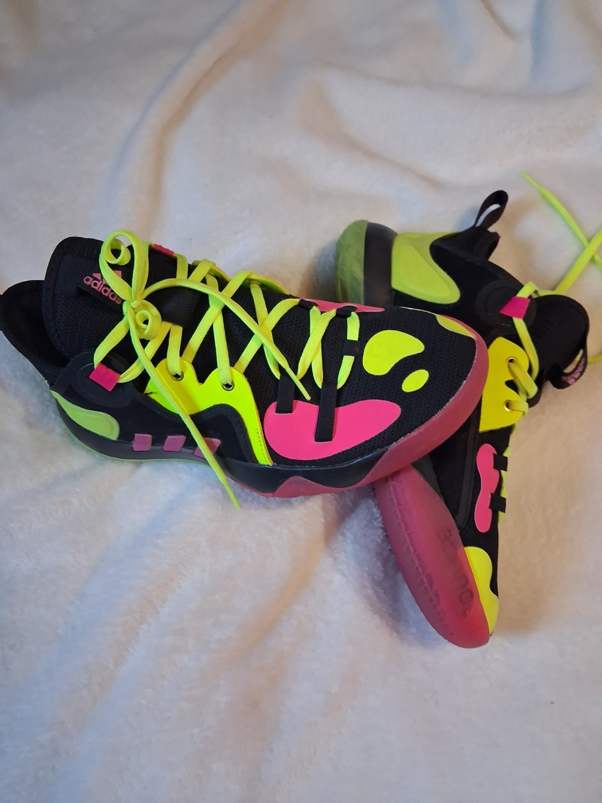 Adidas Neon Yellow&Pink ☆BOUNCE☆ Womens Running/Gym Shoes Size 6