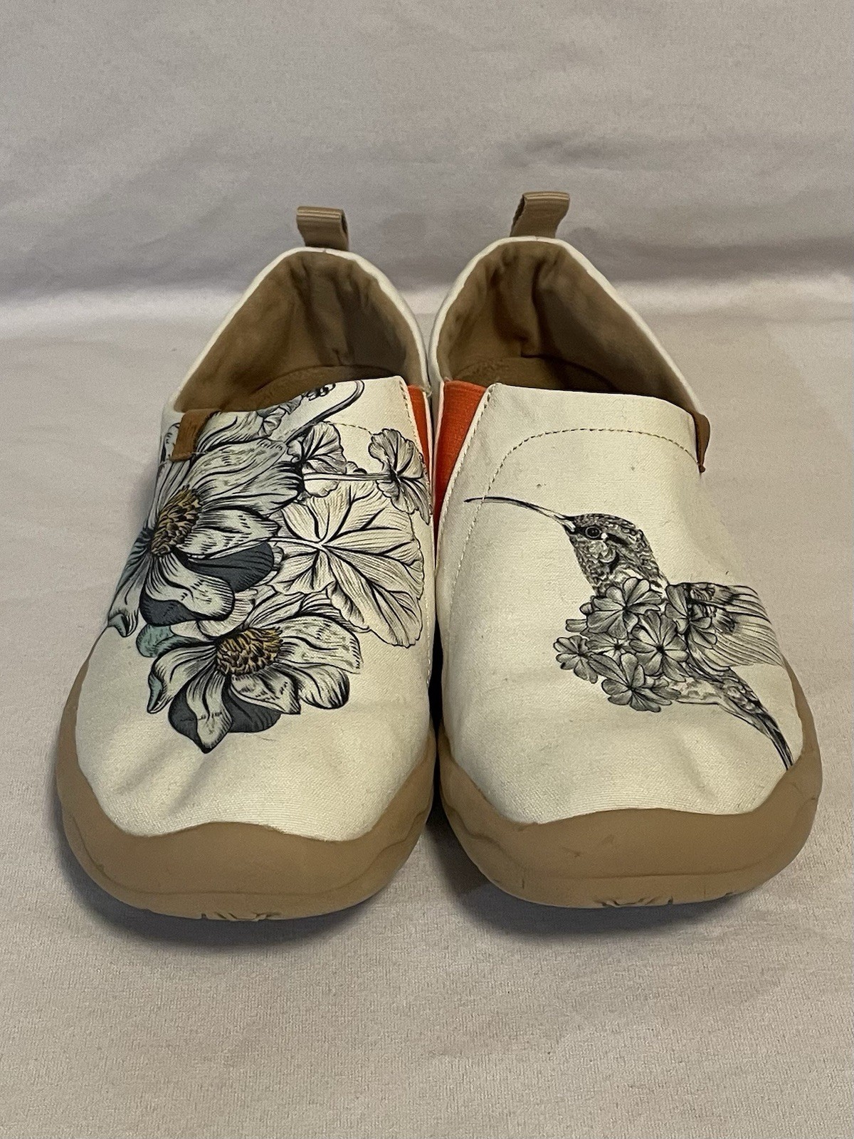 UIN Women’s Toledo Art Painted Travel Shoes Slip On Casual Loafers Sz 9 Floral