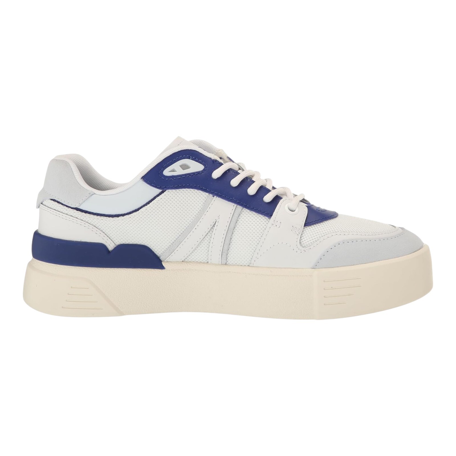 Lacoste Women’s L002 EVO Sneaker, White/Blue, L002-EVO-WHTBLU