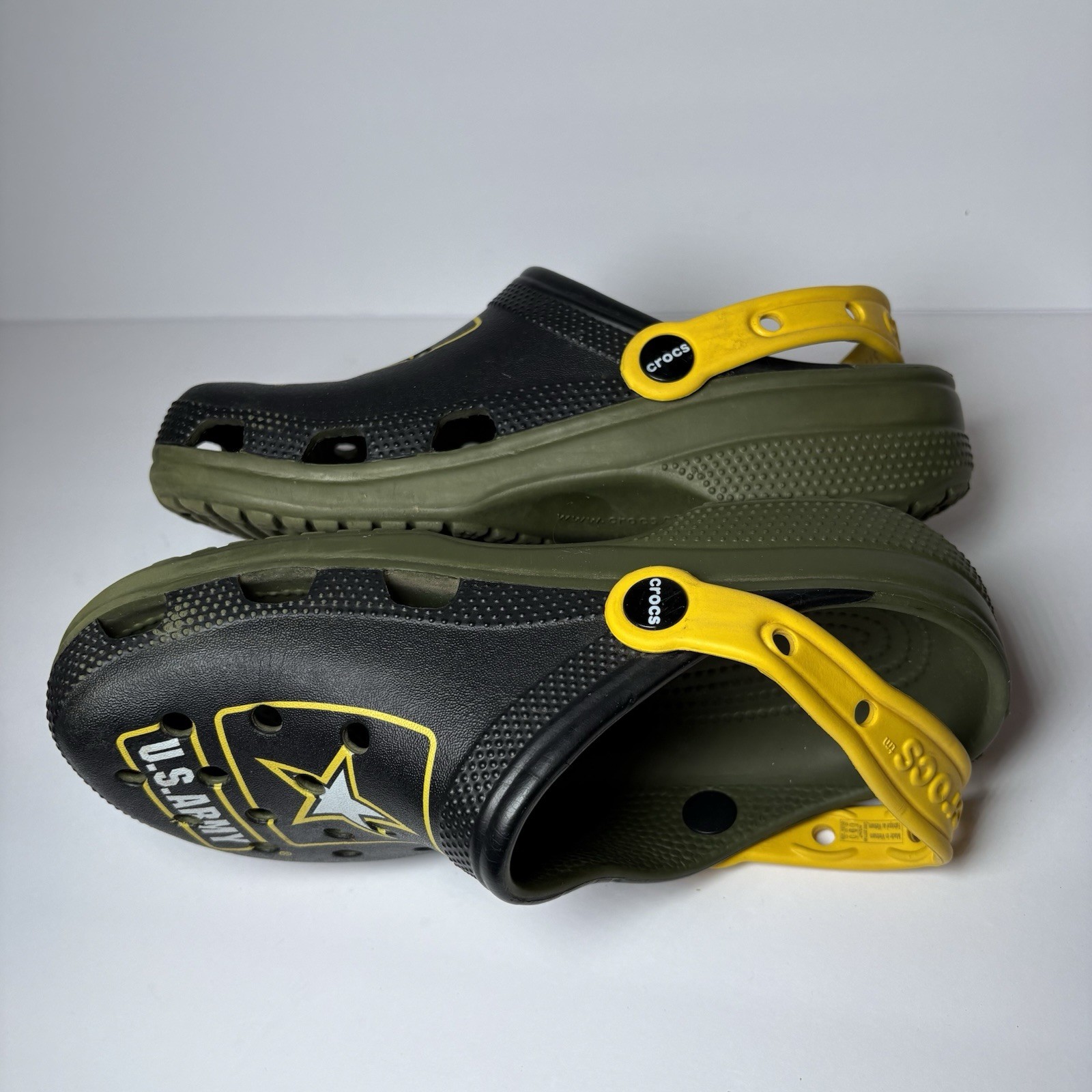 Crocs Women’s 7 Men’s 5 Slip On Clogs United States US Army Military Shoes