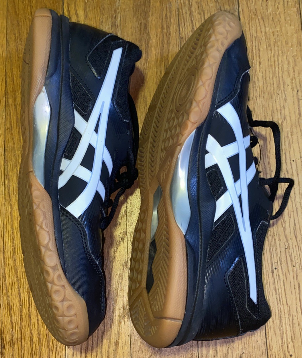 ✨Asics Womens Gel Rocket Volleyball Shoes Black 1072A034 Lace Up Mesh 8.5✨