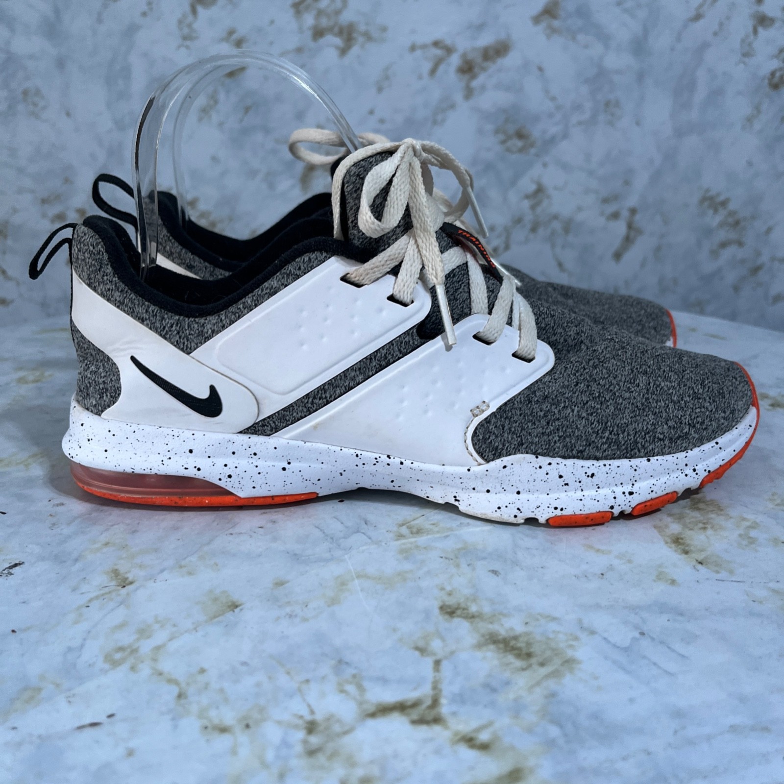 Nike Air Max Bella TR Womens Size 6.5 Running Shoes White Gray Athletic Sneakers