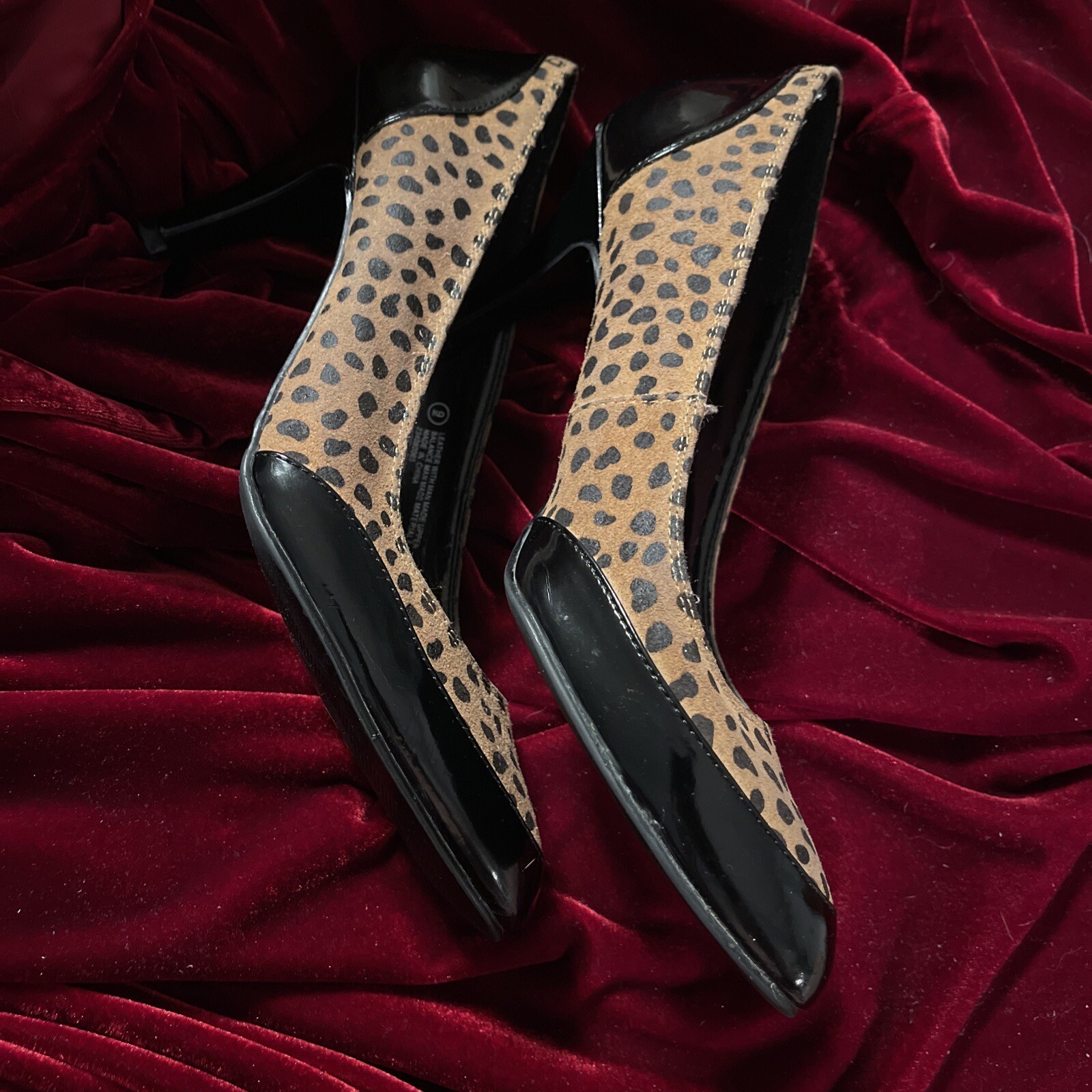 ISAAC MIZRAHI FOR TARGET WOMEN LEOPARD PRINT HEELED SHOES SIZE 9