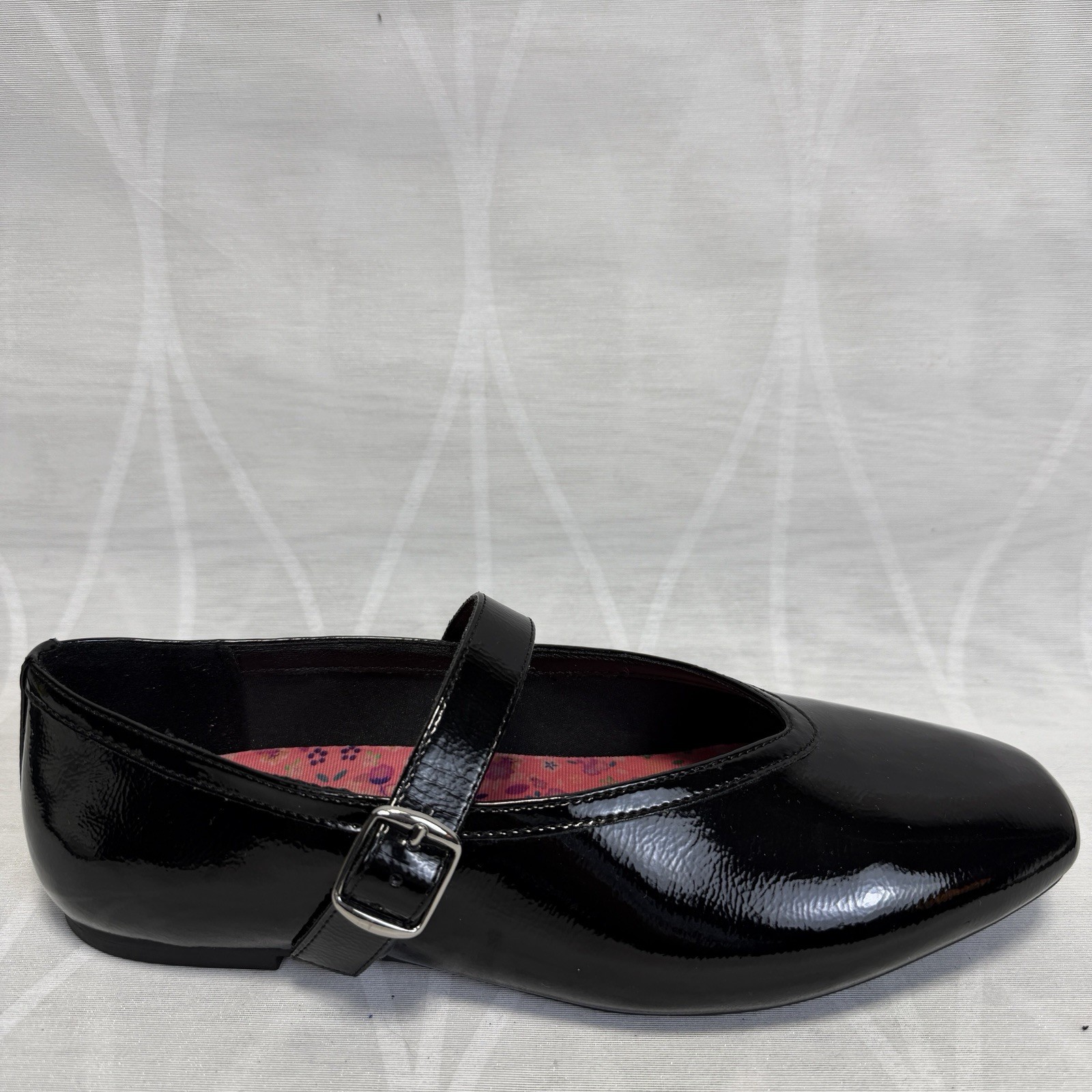 Mary Jane Flats Black Patent Leather Ballet Buckle NWOB
